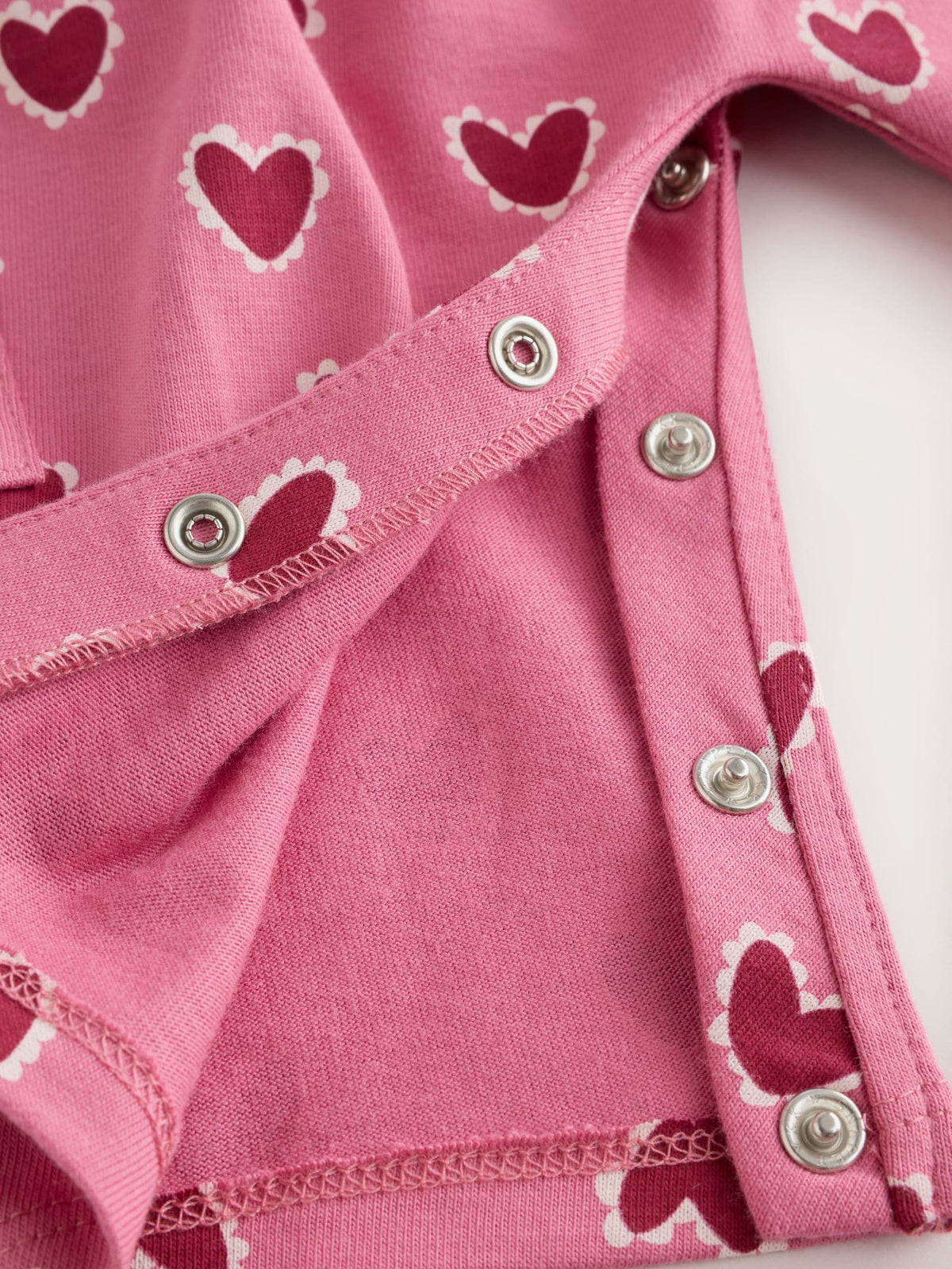Pink Heart Printed Baby Jersey Dungarees and Bodysuit Set 2 Piece (0mths-2yrs) - image 5