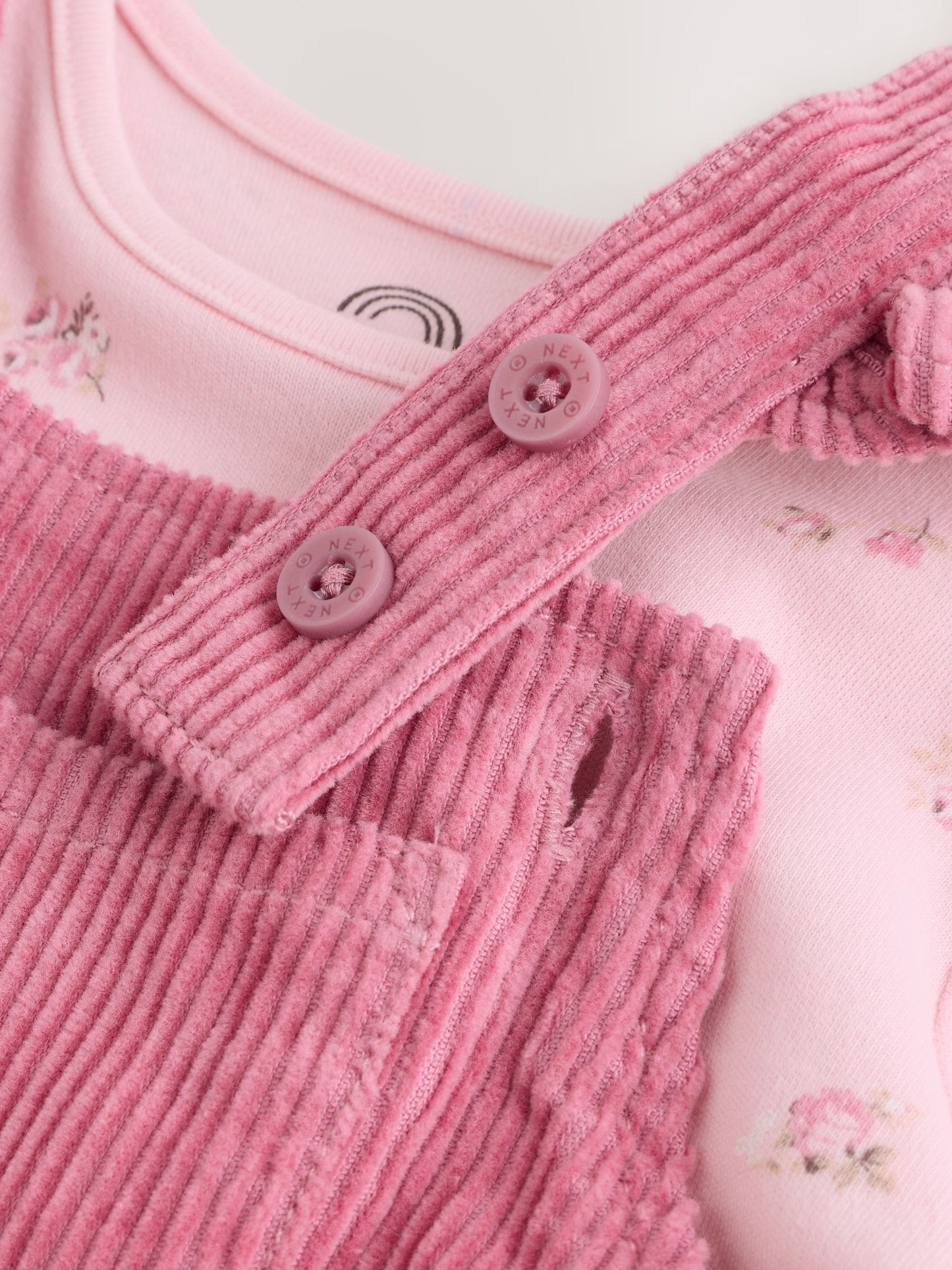 Pink Cord Dungaree and Bodysuit Baby Set 2 Piece (0mths-2yrs) image 6