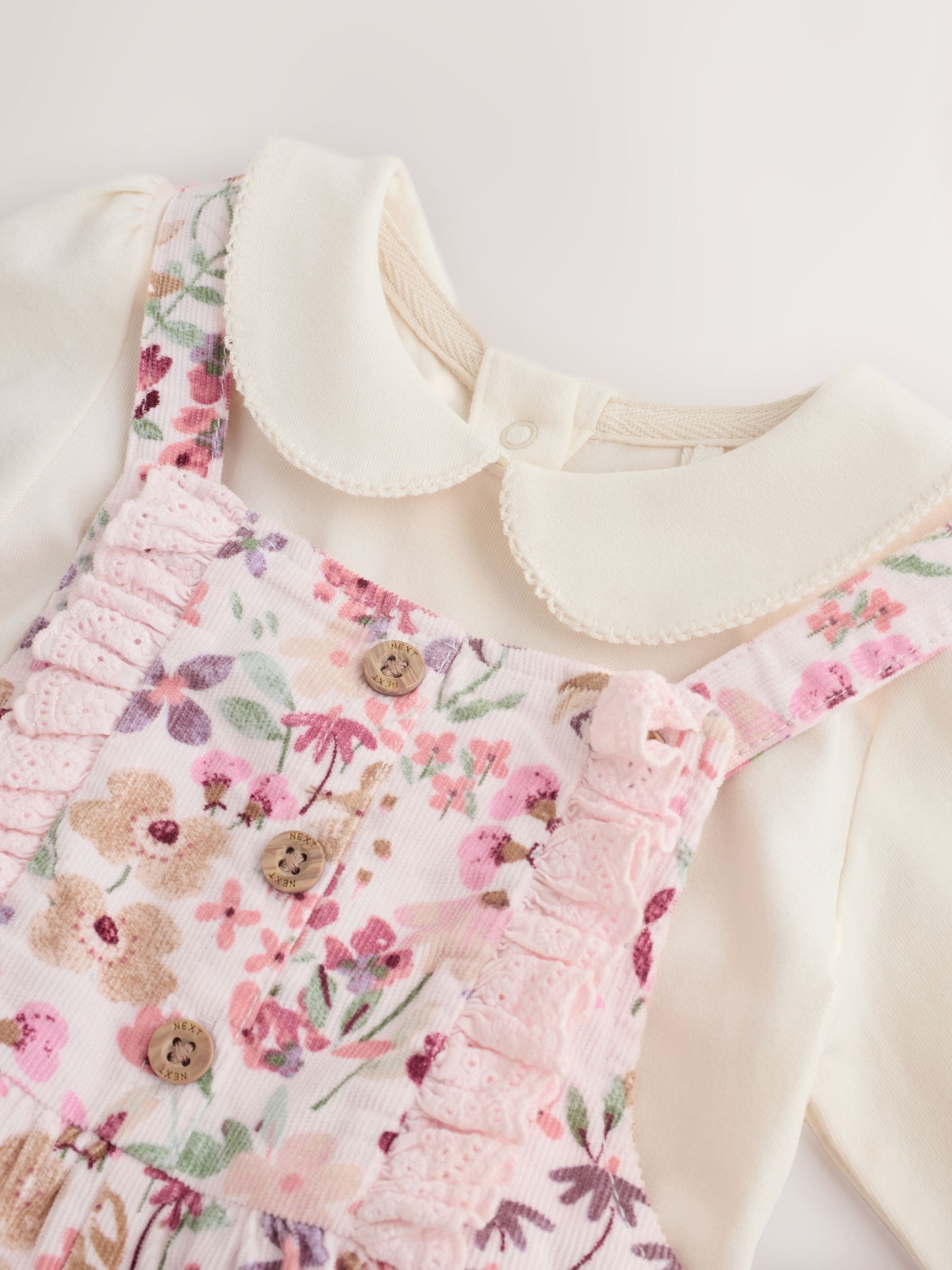 Pink Bunny Cord Baby Dungaree 2 Piece Set (0mths-2yrs) image 5