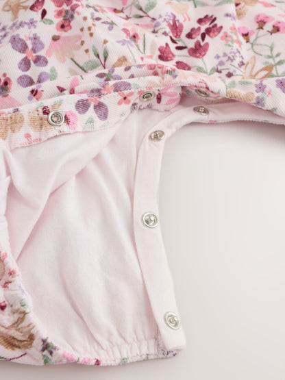 Pink Bunny Cord Baby Dungaree 2 Piece Set (0mths-2yrs) image 8
