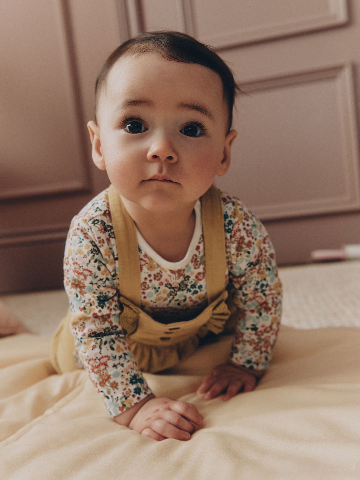 Sage Green Rabbit Baby Cord Dungarees And Long Sleeve Bodysuits 2 Piece Set (0mths-2yrs) image 3