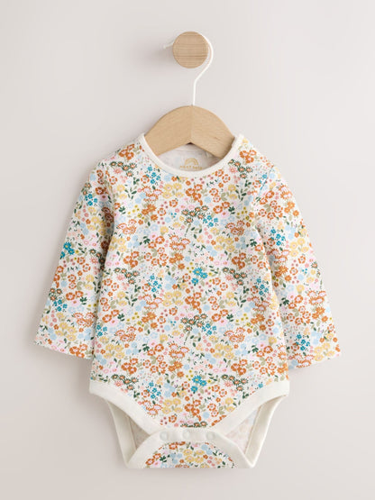 Sage Green Rabbit Baby Cord Dungarees And Long Sleeve Bodysuits 2 Piece Set (0mths-2yrs) image 6