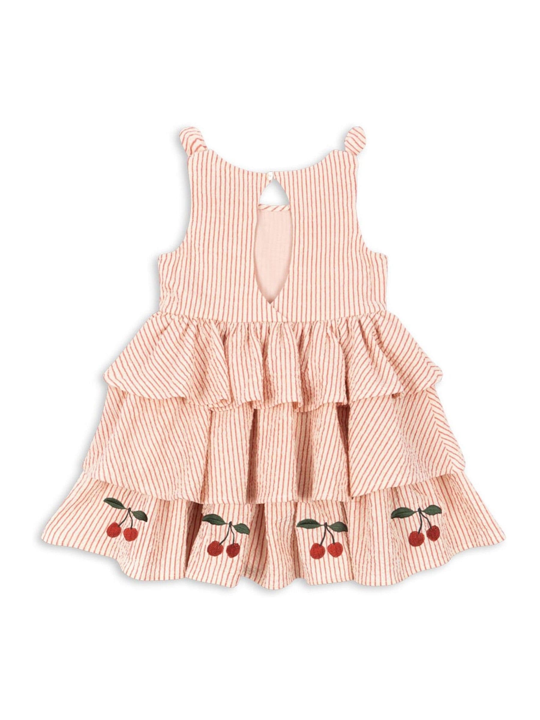 Konges Sløjd Pink Ellie Cherry Embroidered Tiered Dress image 2