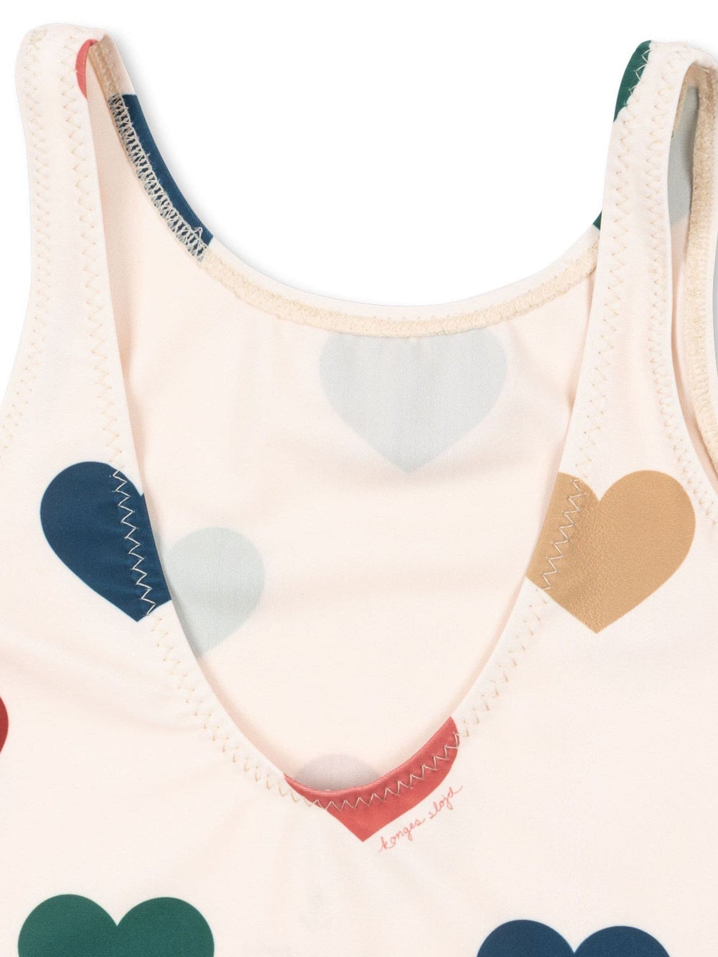 Konges Sløjd Cream Manuca Heart Print Swimsuit image 3