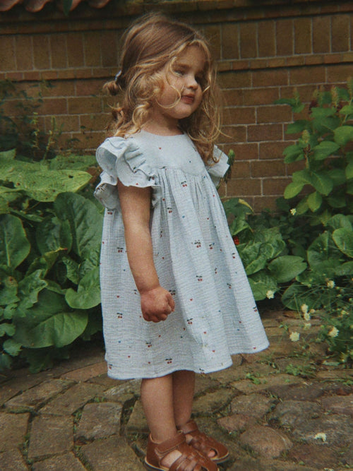 Dsiney Kidz - Konges Sløjd Blue Coco Ditsy Floral Print Ruffle Sleeve Dress image 1