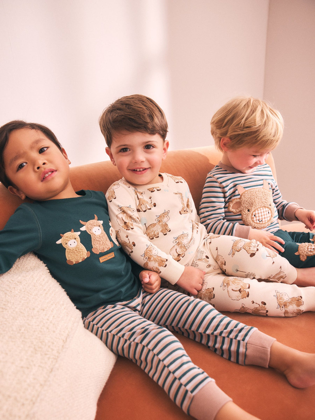 Dsiney Kidz - Brown Hamish Snuggle Pyjamas 3 Pack (9mths-10yrs) image 2