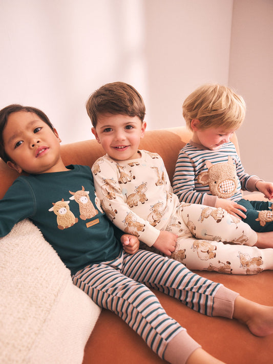 Dsiney Kidz - Brown Hamish Snuggle Pyjamas 3 Pack (9mths-10yrs) image 2
