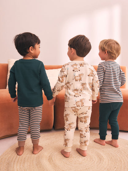 Dsiney Kidz - Brown Hamish Snuggle Pyjamas 3 Pack (9mths-10yrs) image 4