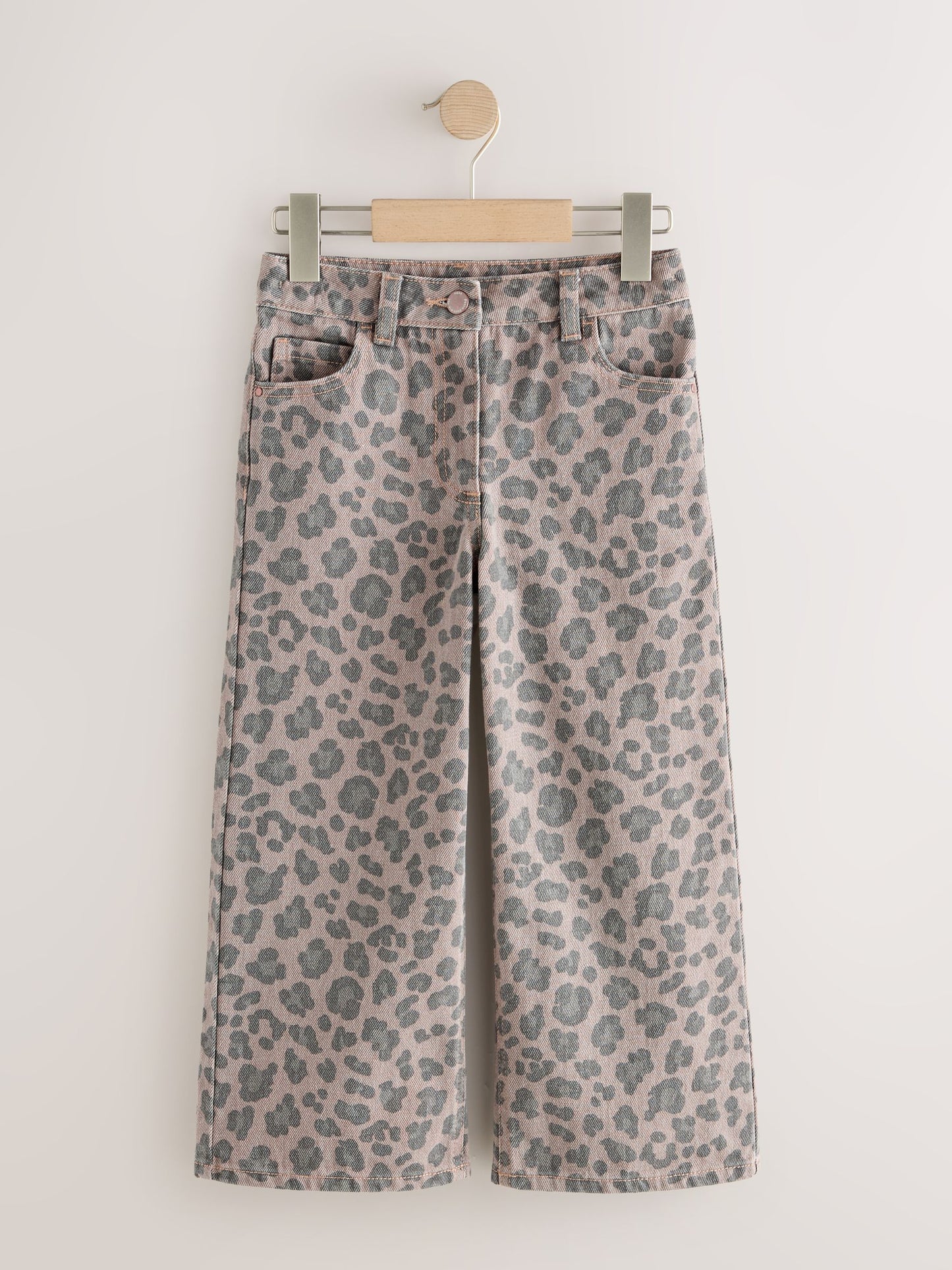 Dsiney Kidz - Grey Animal Print Wide Leg Jeans (3-16yrs) image 6