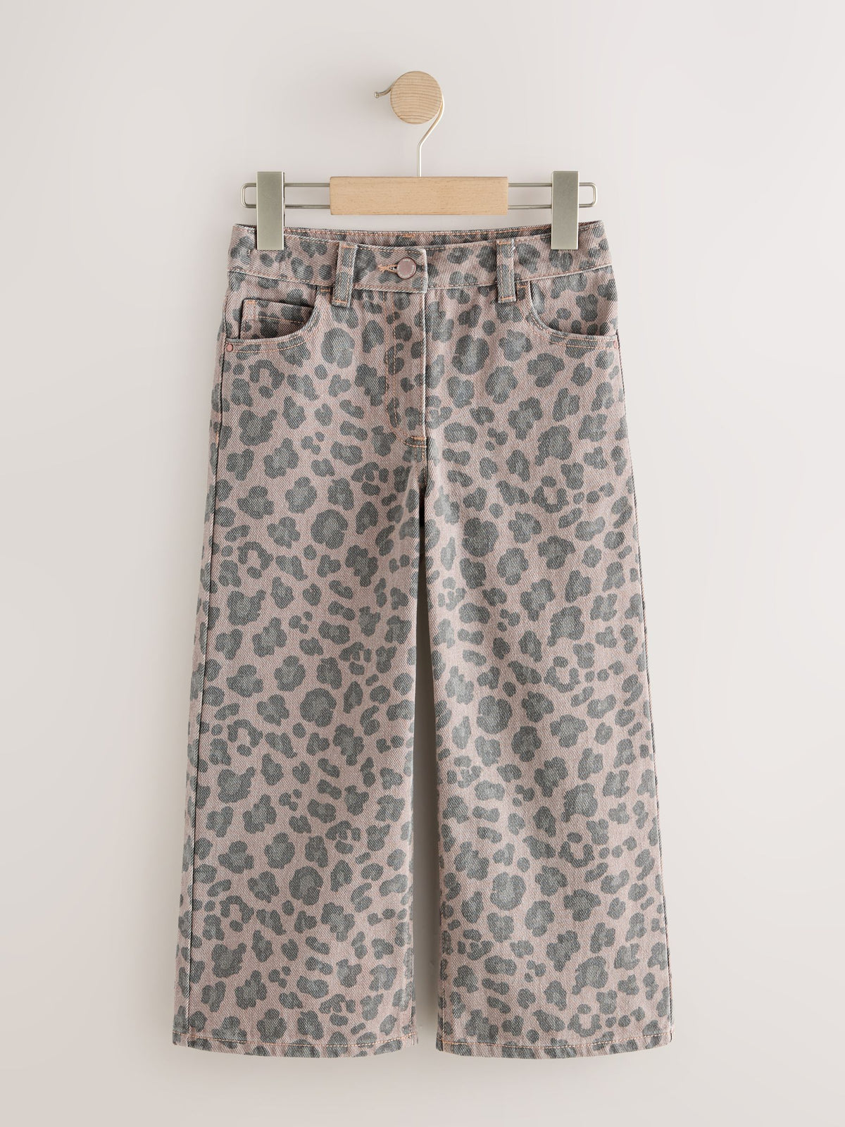 Dsiney Kidz - Grey Animal Print Wide Leg Jeans (3-16yrs) image 6