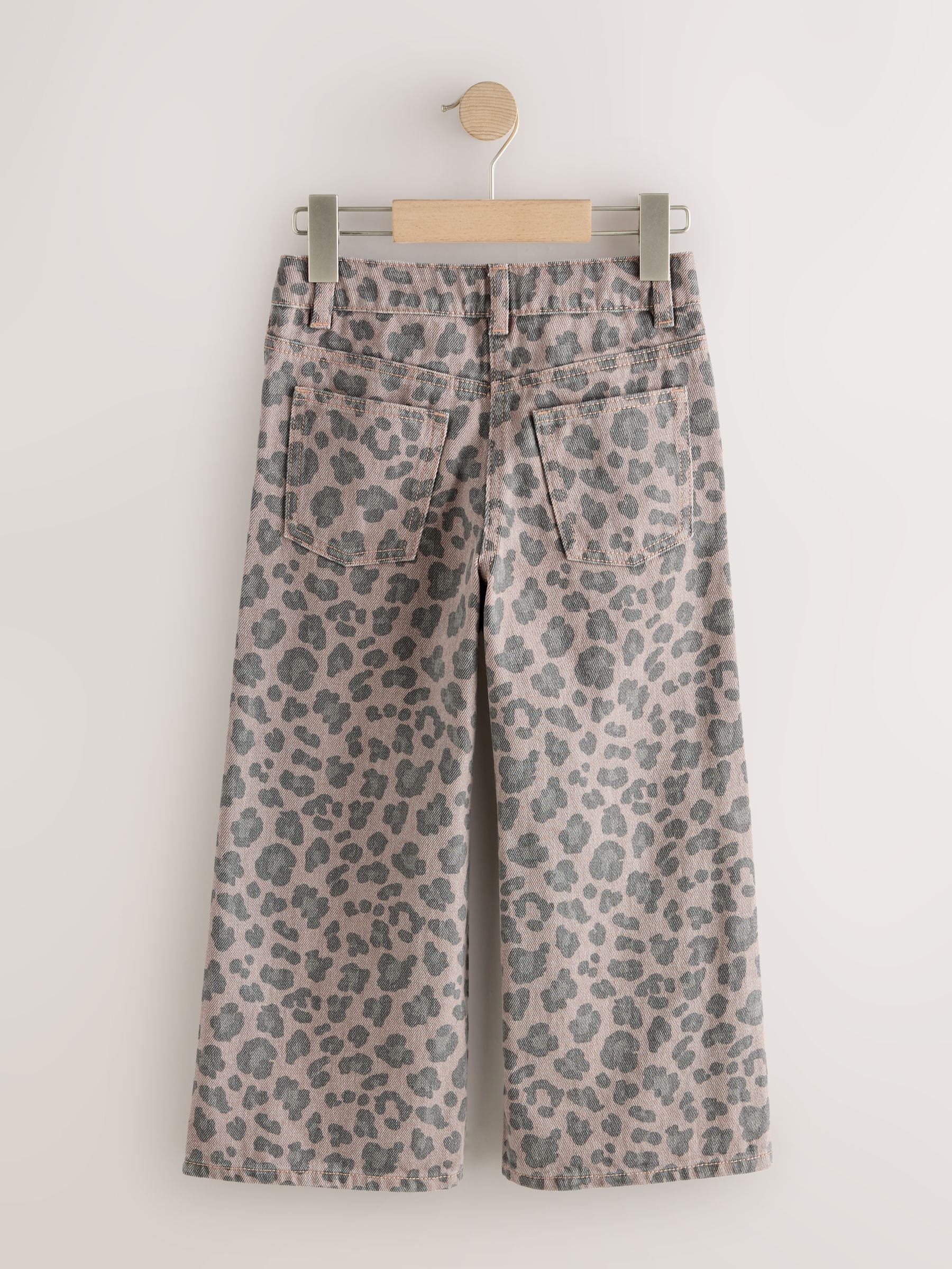 Dsiney Kidz - Grey Animal Print Wide Leg Jeans (3-16yrs) image 7