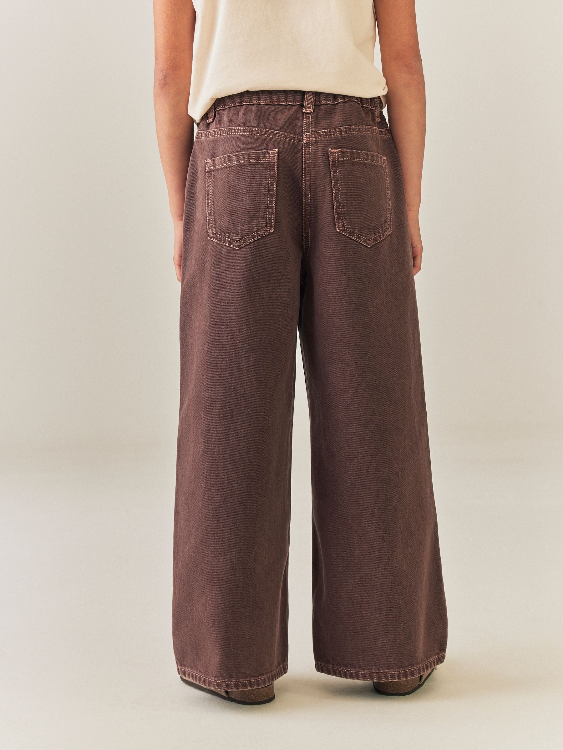 Dsiney Kidz - Chocolate Brown Wide Leg Jeans (3-16yrs) image 3