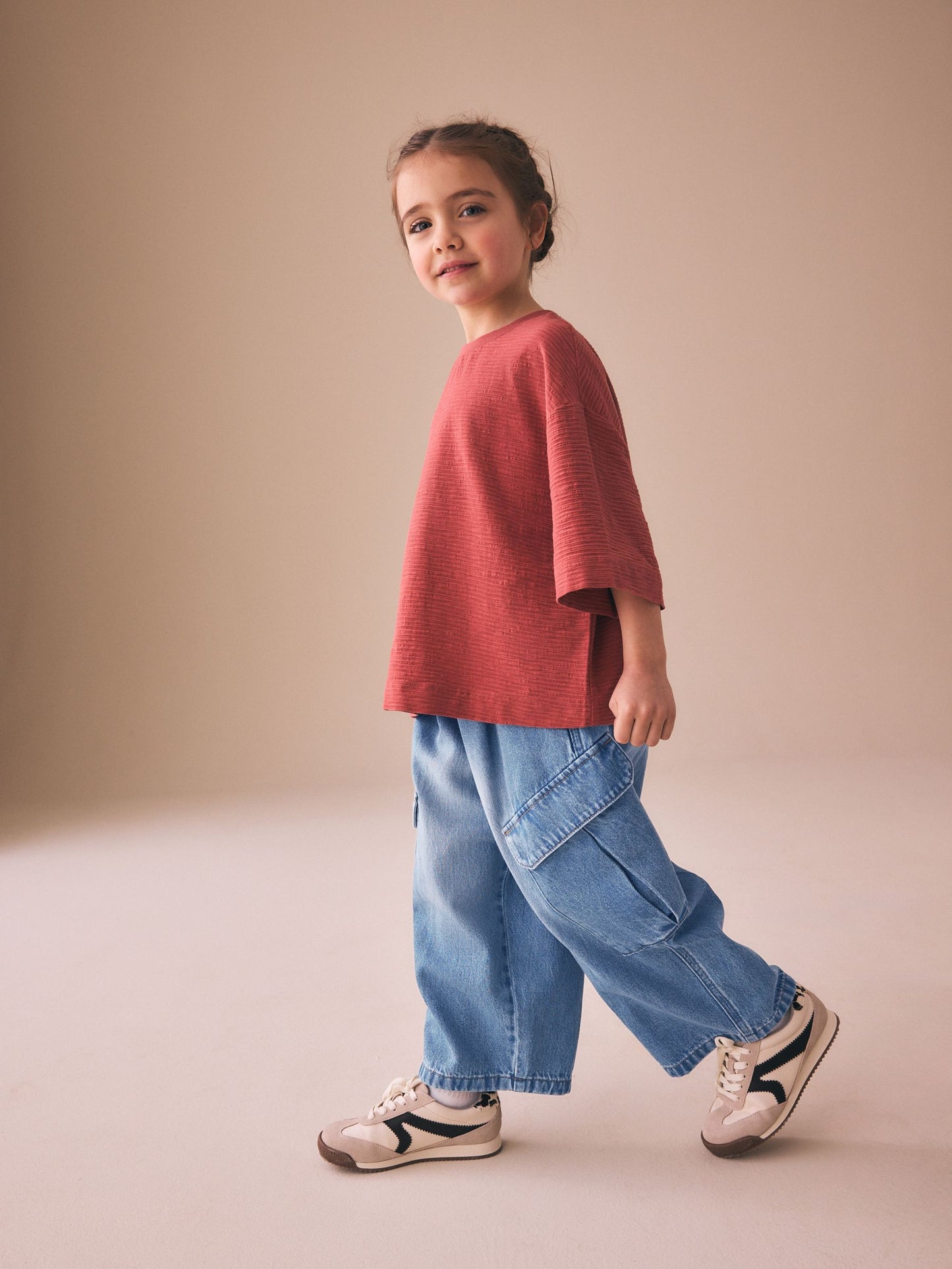 Dsiney Kidz - Mid Blue Denim Cargo Barrel Jeans (3-16yrs) image 3