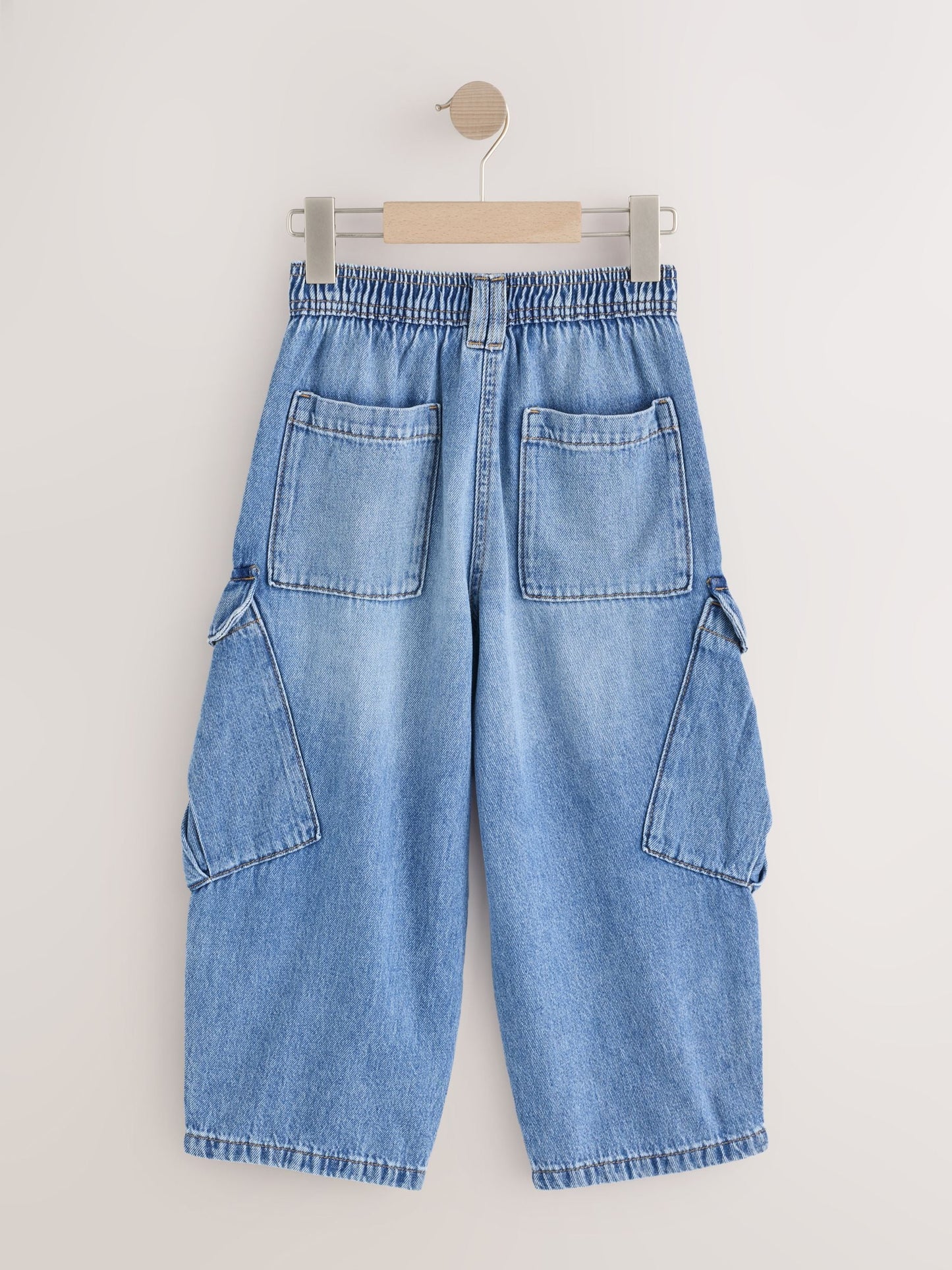 Dsiney Kidz - Mid Blue Denim Cargo Barrel Jeans (3-16yrs) image 6