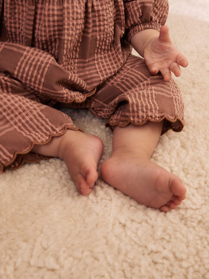Dsiney Kidz - Brown/Pink Check Baby Woven Top and Trousers 2 Piece Set (0mths-2yrs) image 5