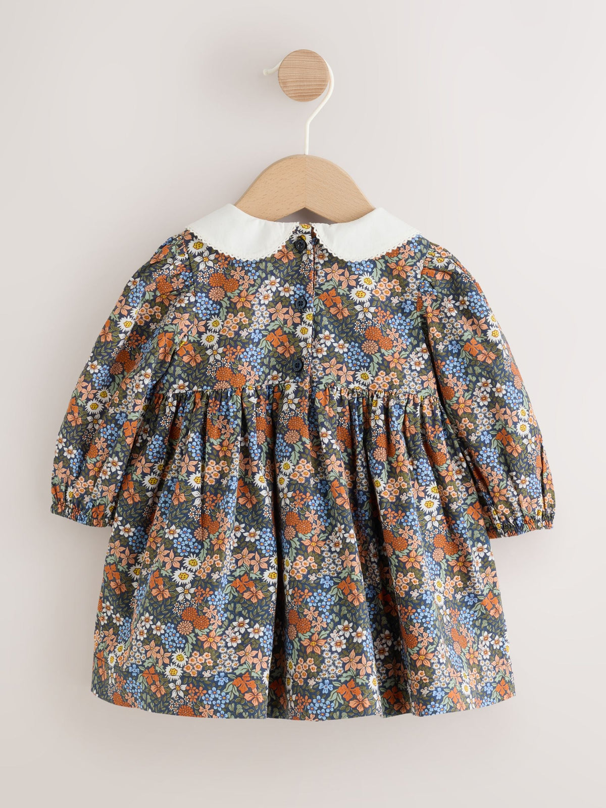 Dsiney Kidz - Blue Floral Woven Dress, Knicker and Sock Baby Set 3 Piece (0mths-2yrs) image 4