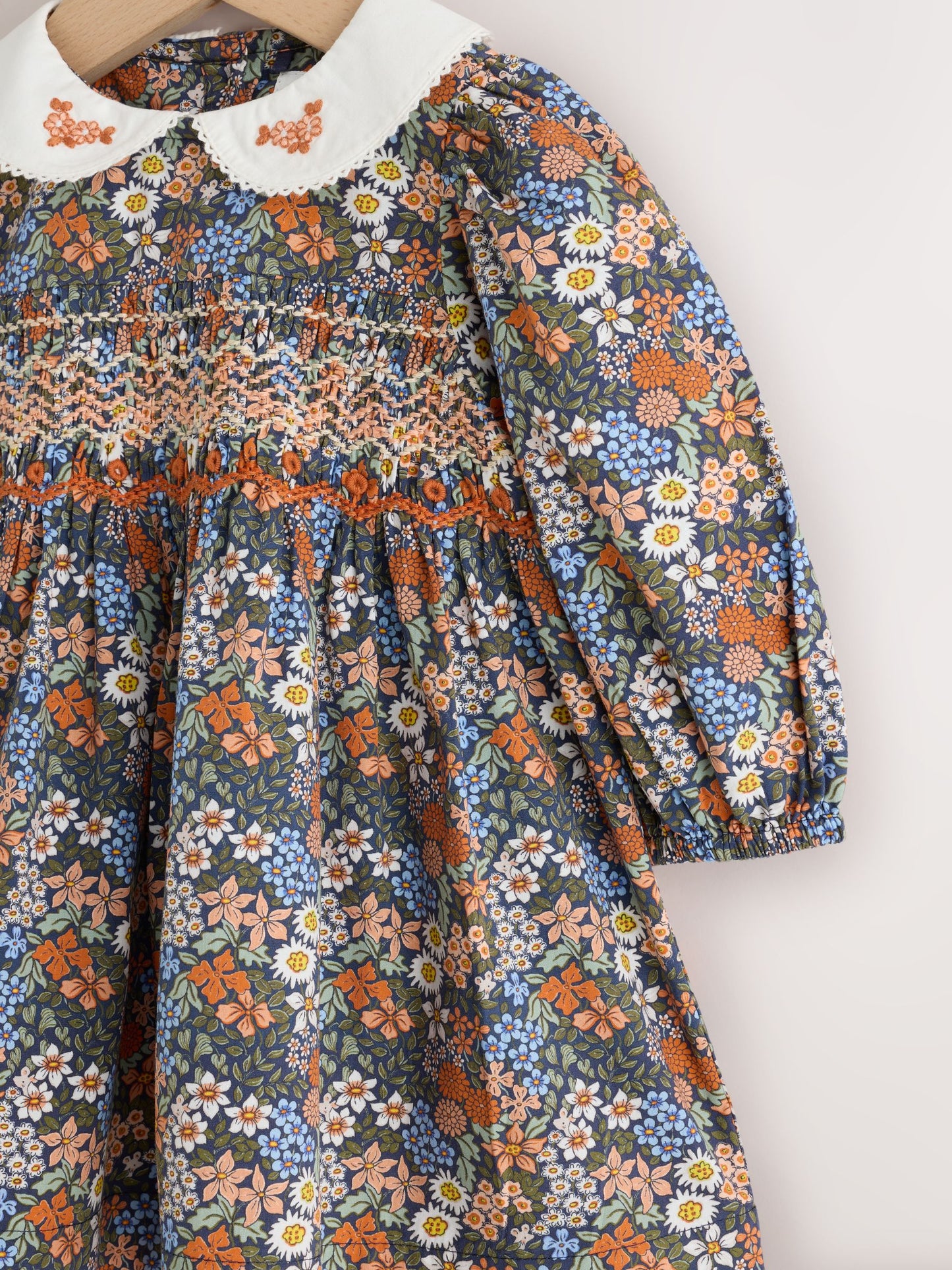 Dsiney Kidz - Blue Floral Woven Dress, Knicker and Sock Baby Set 3 Piece (0mths-2yrs) image 5