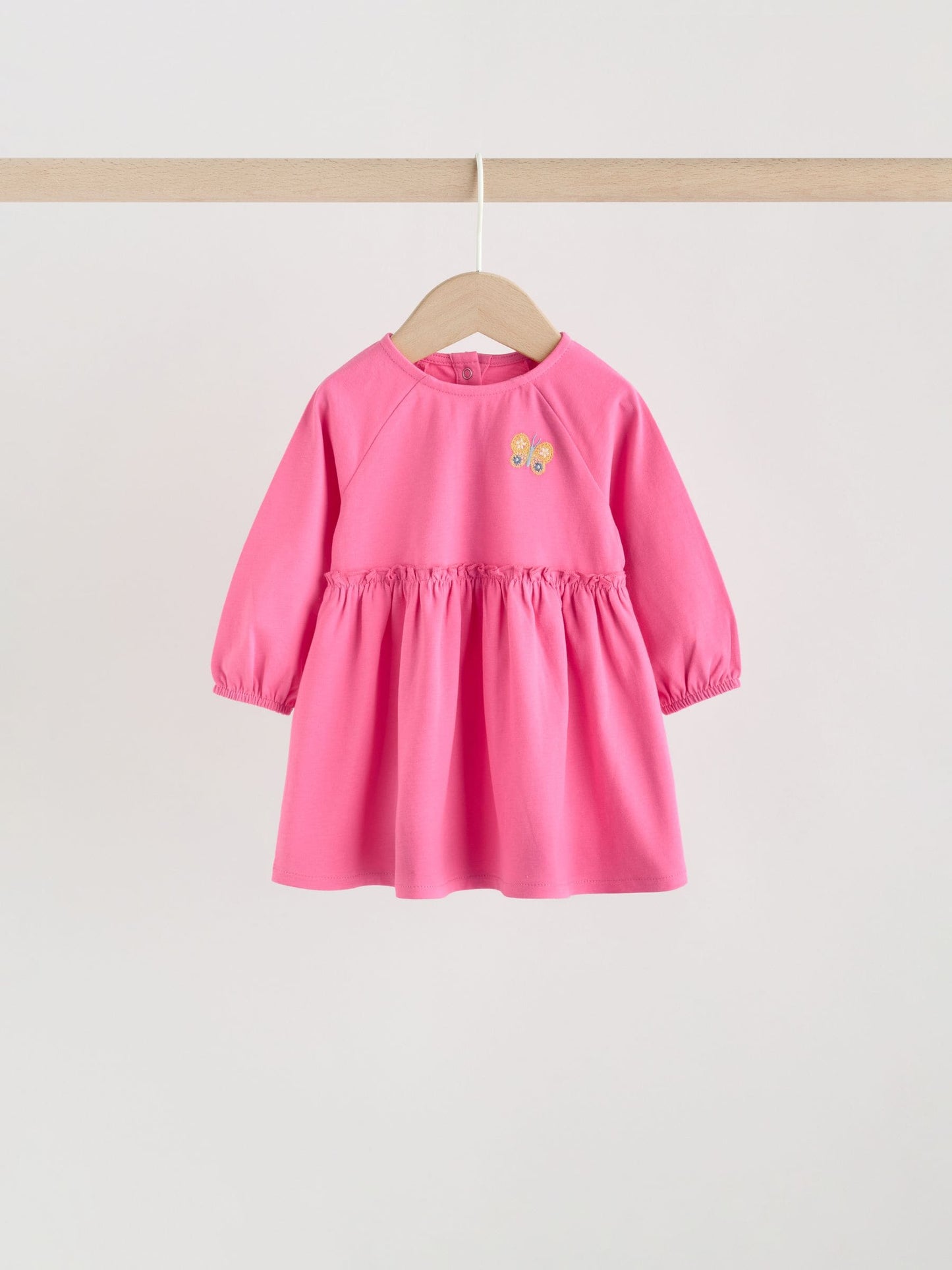 Bright Pink Baby Jersey Dresses 2 Pack (0mths-2yrs) image 3