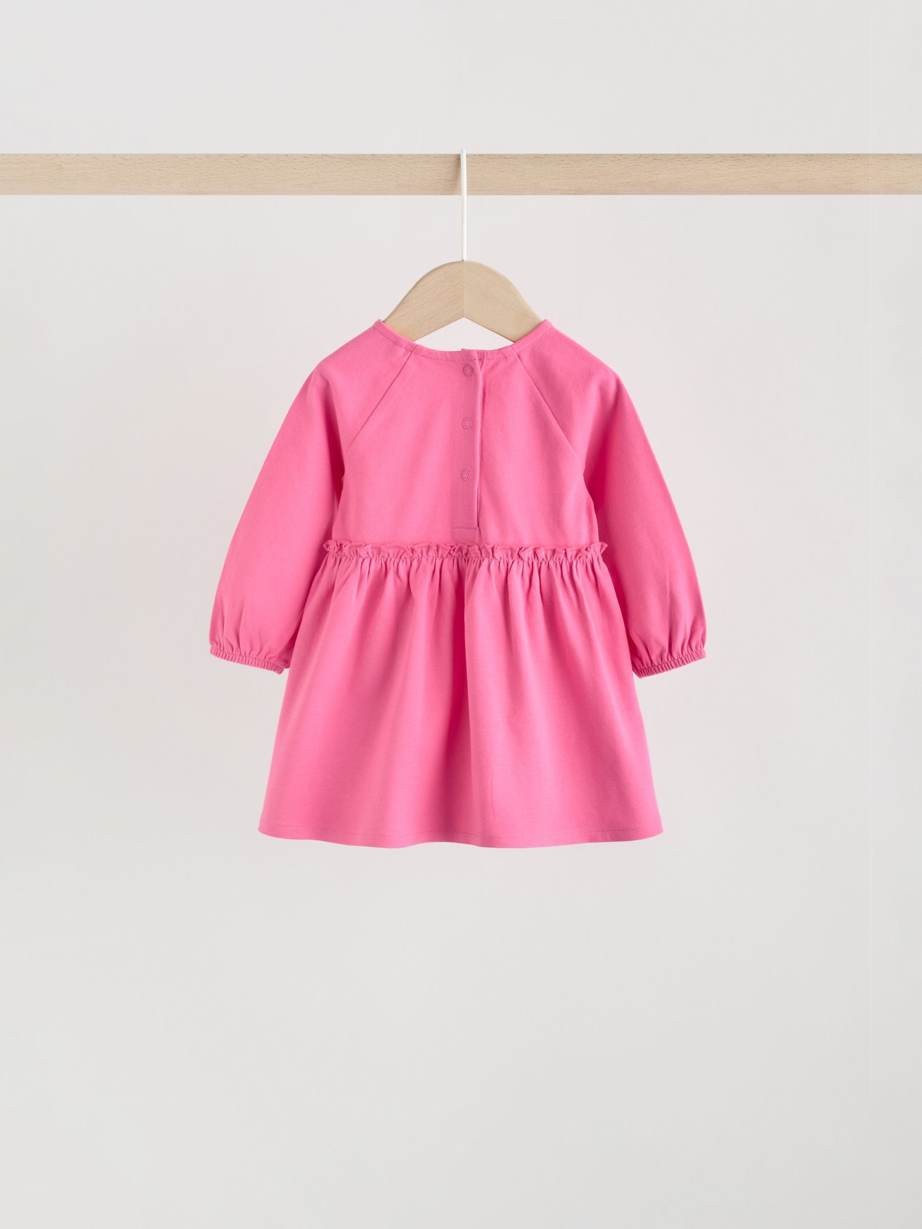 Bright Pink Baby Jersey Dresses 2 Pack (0mths-2yrs) image 5