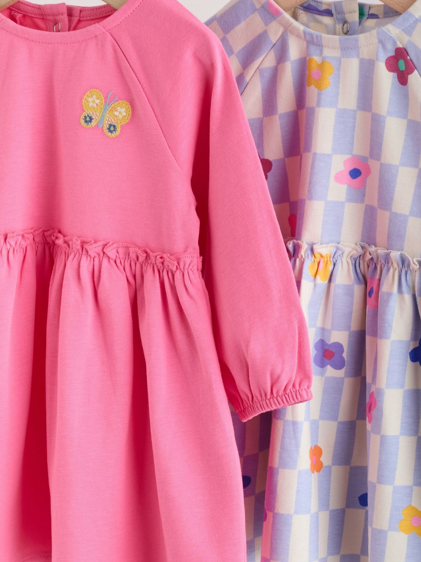 Bright Pink Baby Jersey Dresses 2 Pack (0mths-2yrs) image 6