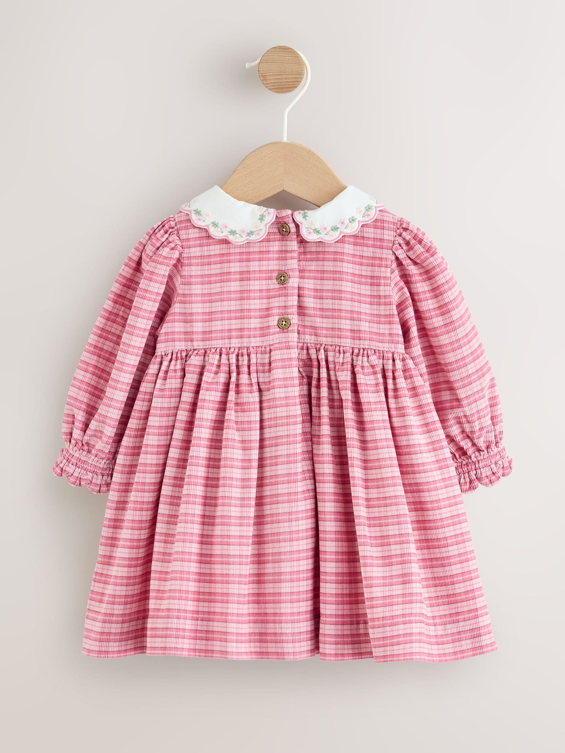 Dsiney Kidz - Pink Check Baby Smock Dress And Tights Set 2 Piece (0mths-2yrs) image 4