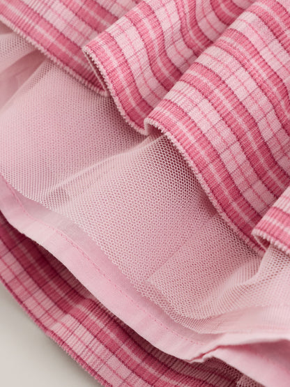 Dsiney Kidz - Pink Check Baby Smock Dress And Tights Set 2 Piece (0mths-2yrs) image 7