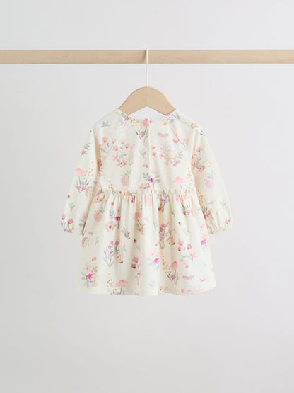 Pink Floral Baby Jersey Dresses 2 Pack (0mths-2yrs) image 5