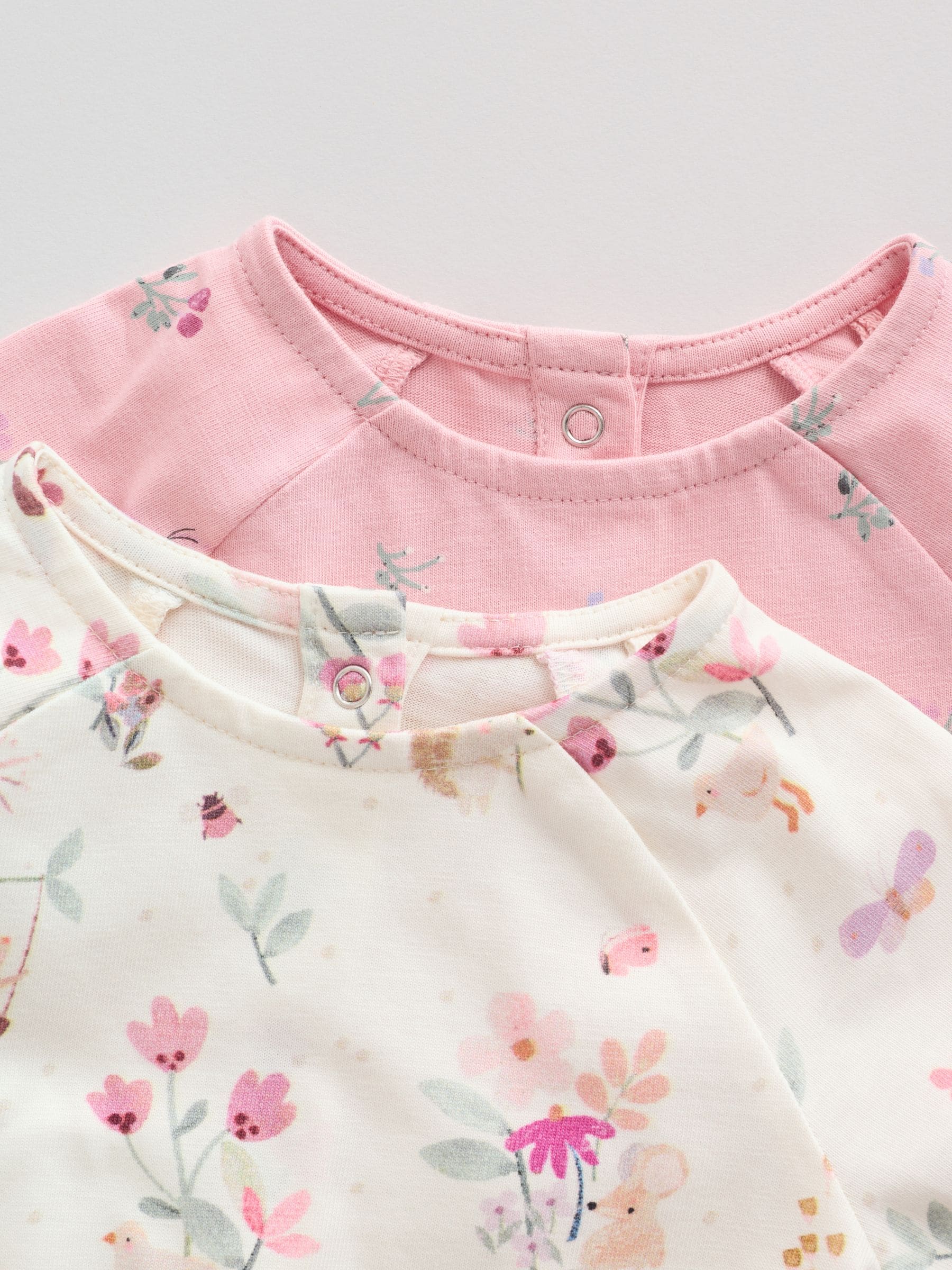 Pink Floral Baby Jersey Dresses 2 Pack (0mths-2yrs) image 7