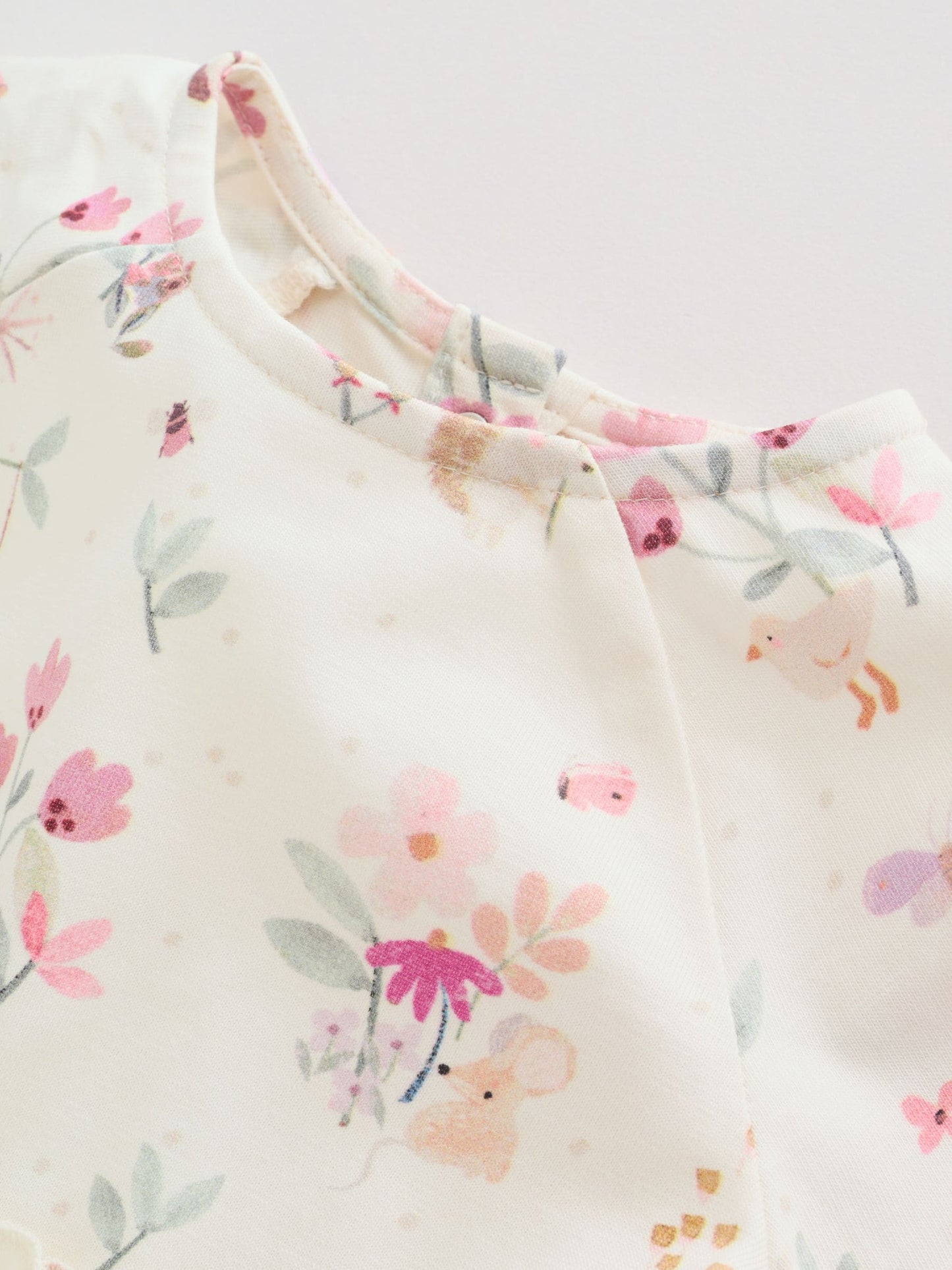 Pink Floral Baby Jersey Dresses 2 Pack (0mths-2yrs) image 8