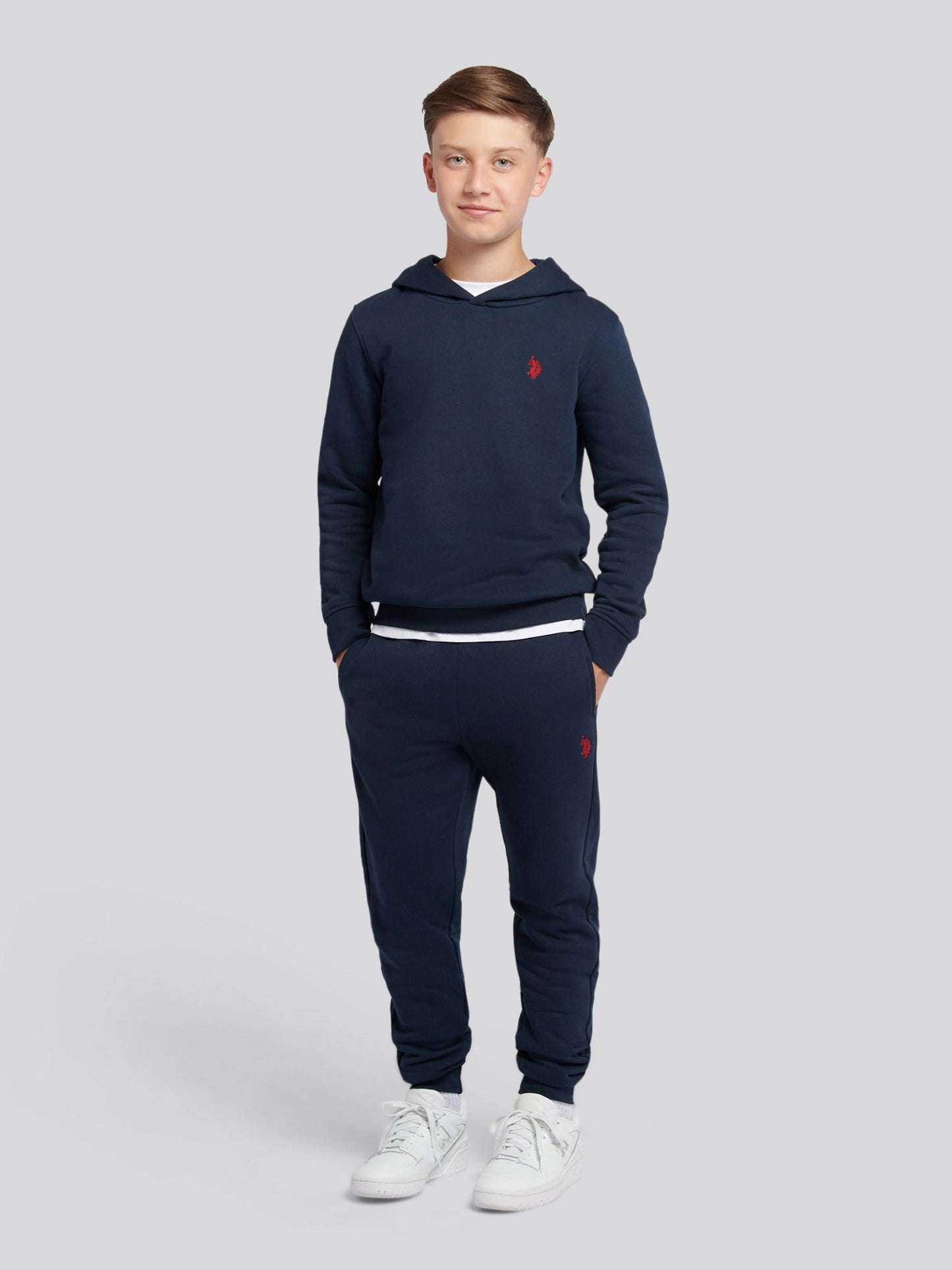 Dsiney Kidz - U.S. Polo Assn Blue Double Horsemen Hoodie & Joggers Set image 1