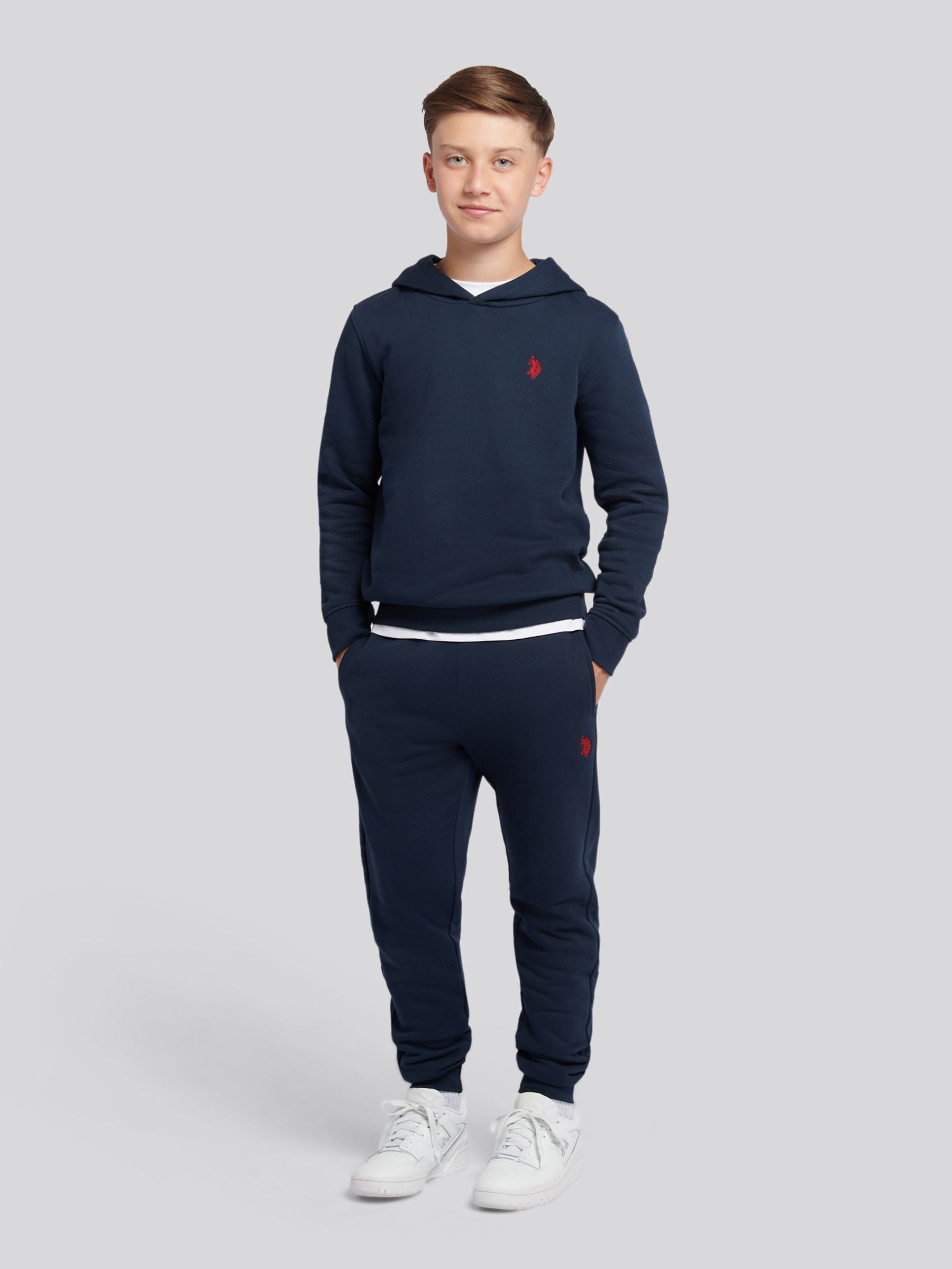 Dsiney Kidz - U.S. Polo Assn Blue Double Horsemen Hoodie & Joggers Set image 1