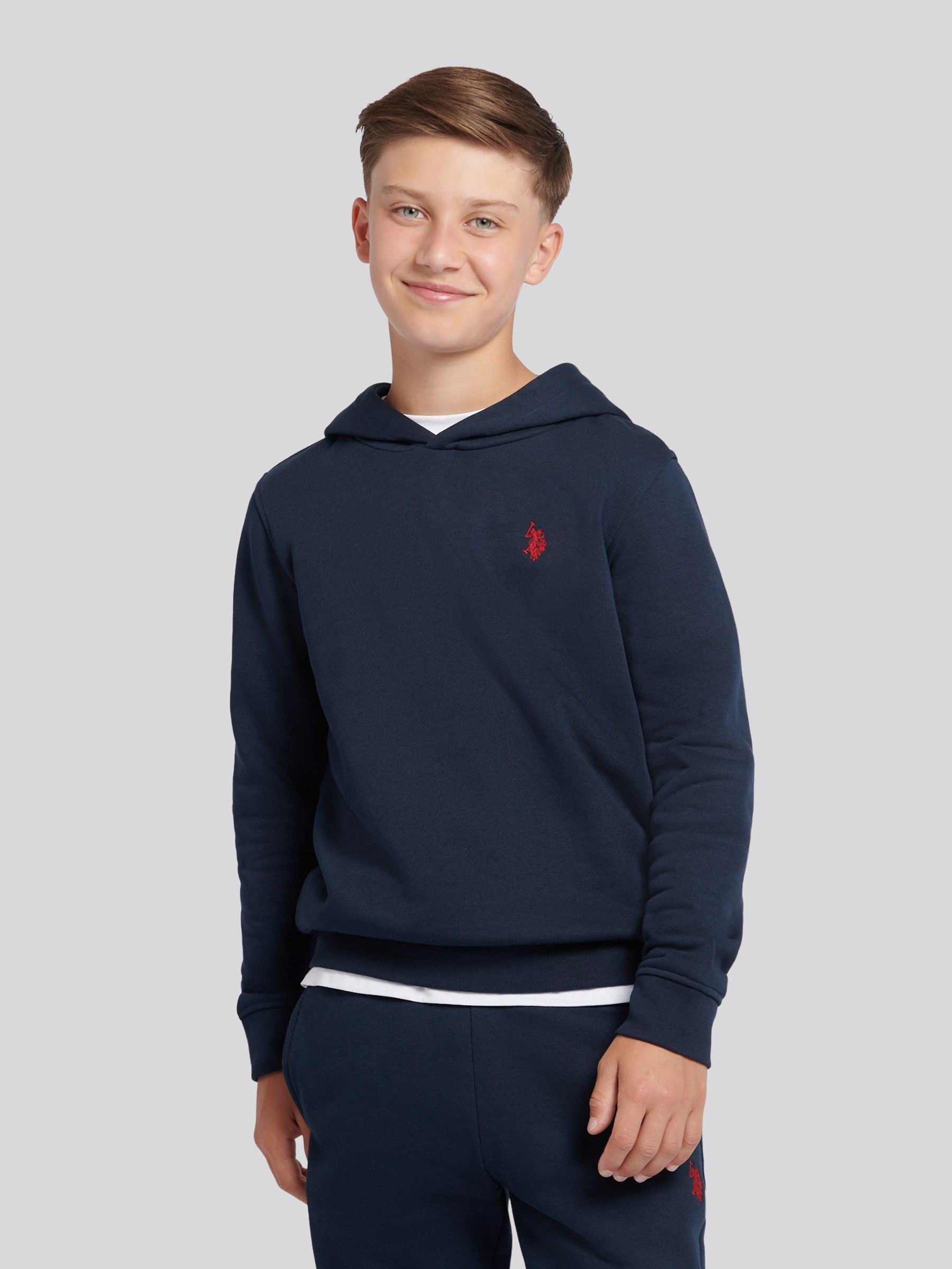 Dsiney Kidz - U.S. Polo Assn Blue Double Horsemen Hoodie & Joggers Set image 3