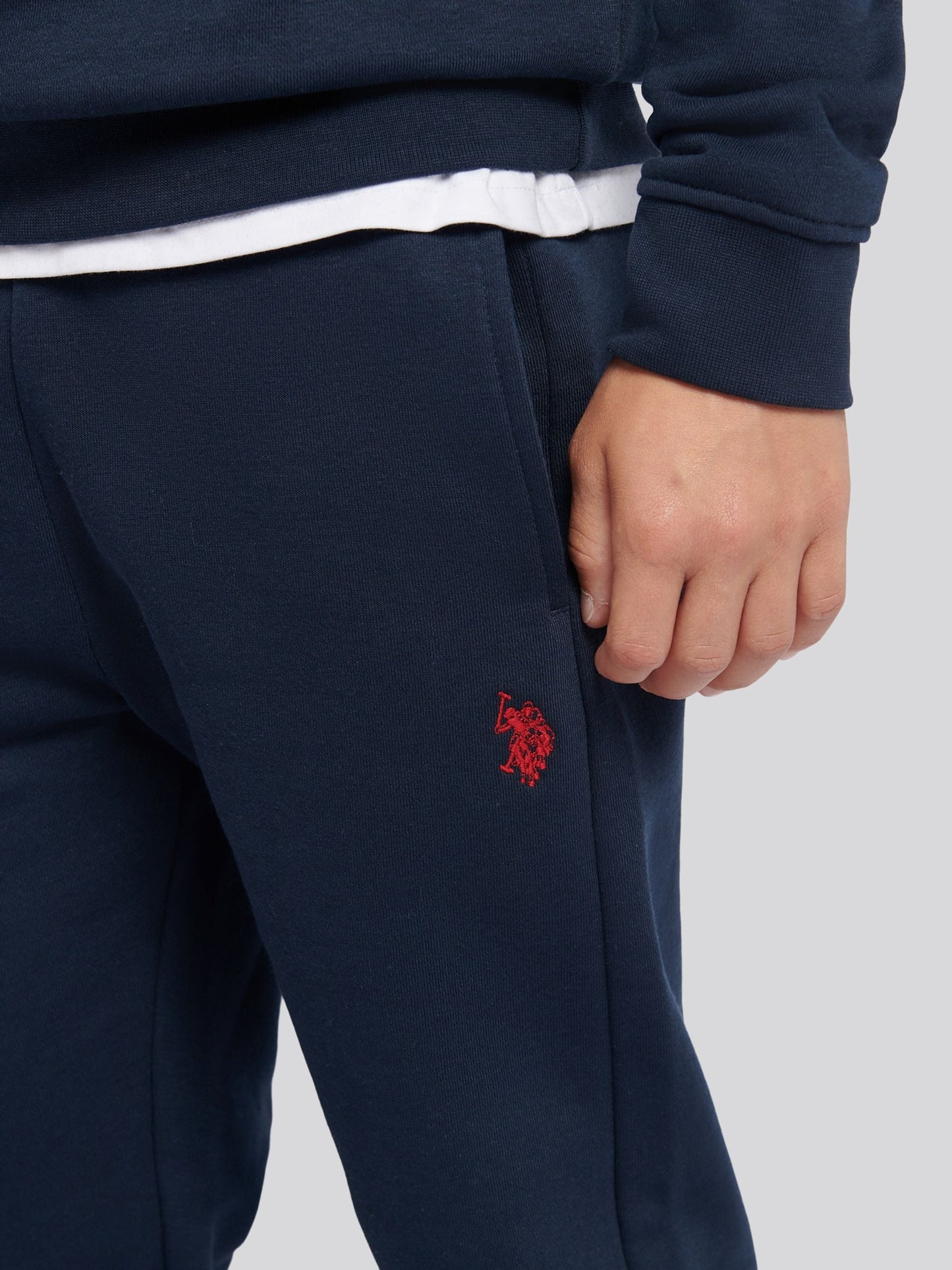 Dsiney Kidz - U.S. Polo Assn Blue Double Horsemen Hoodie & Joggers Set image 6