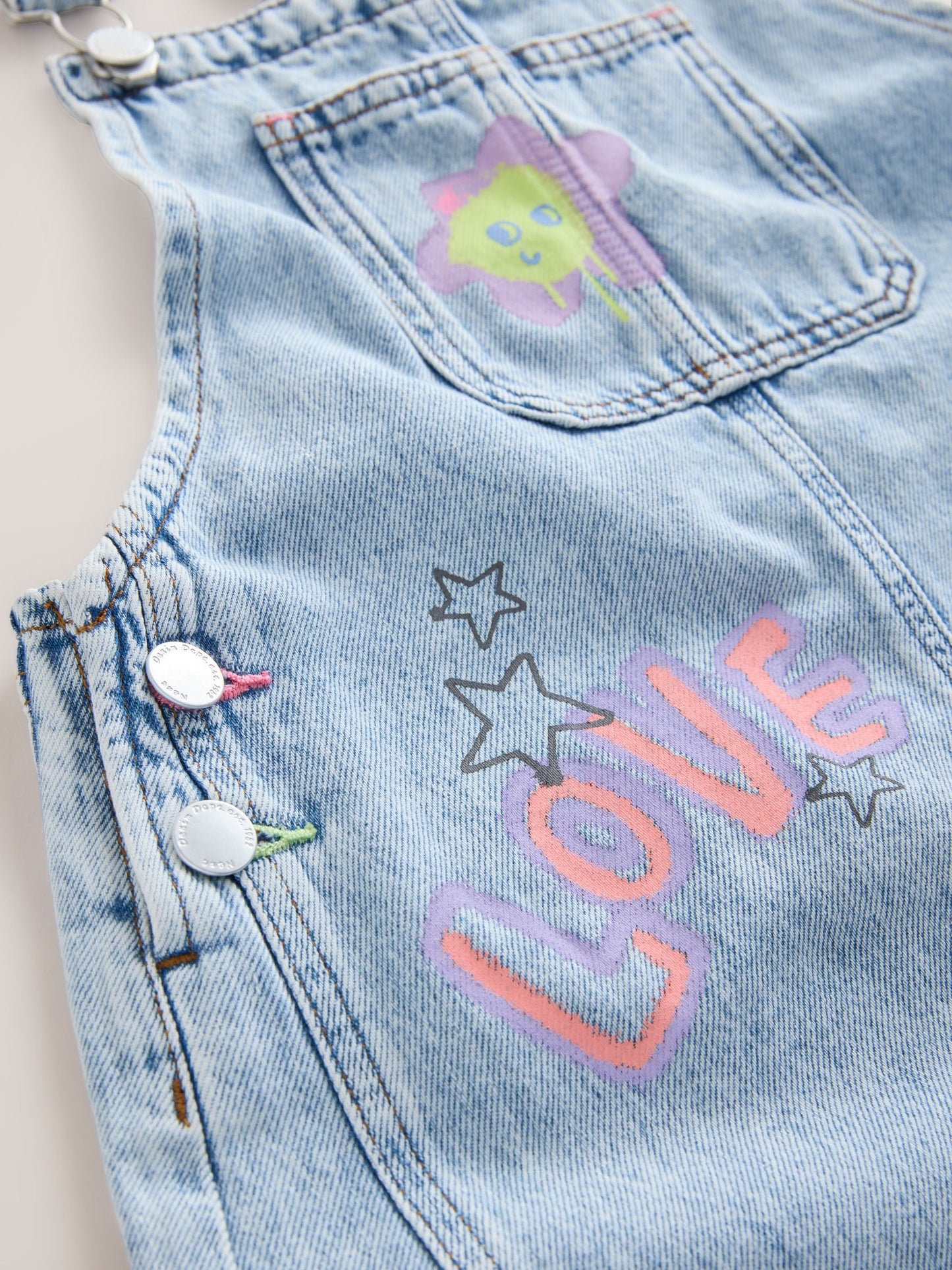 Dsiney Kidz - Graffiti Printed Denim Dungarees (3-16yrs) image 7