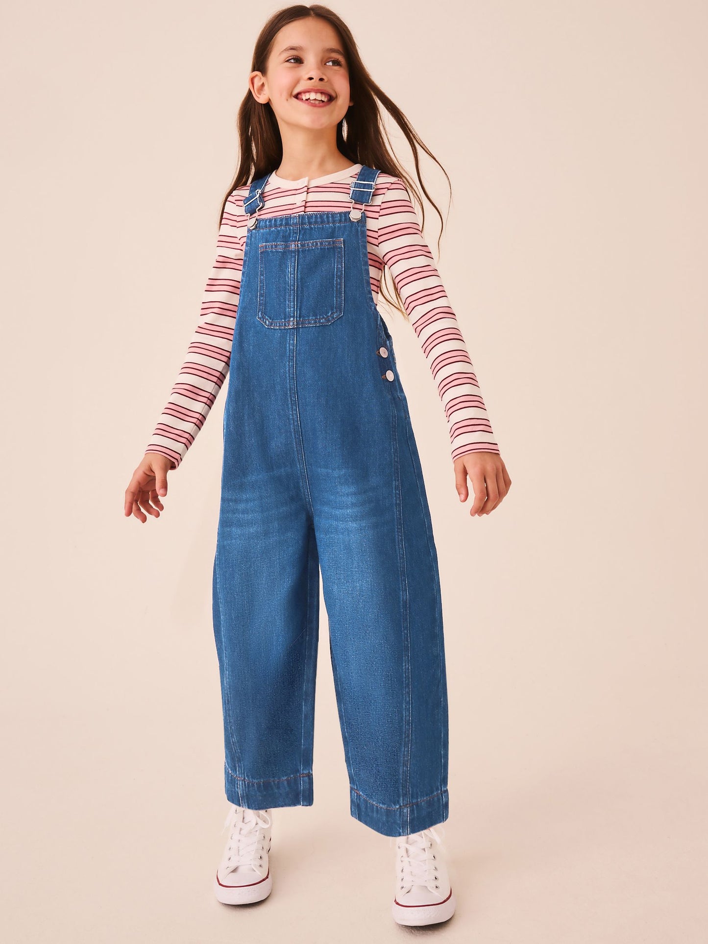 Dsiney Kidz - Blue Rinse Wash Denim Dungarees (3-16yrs) image 1