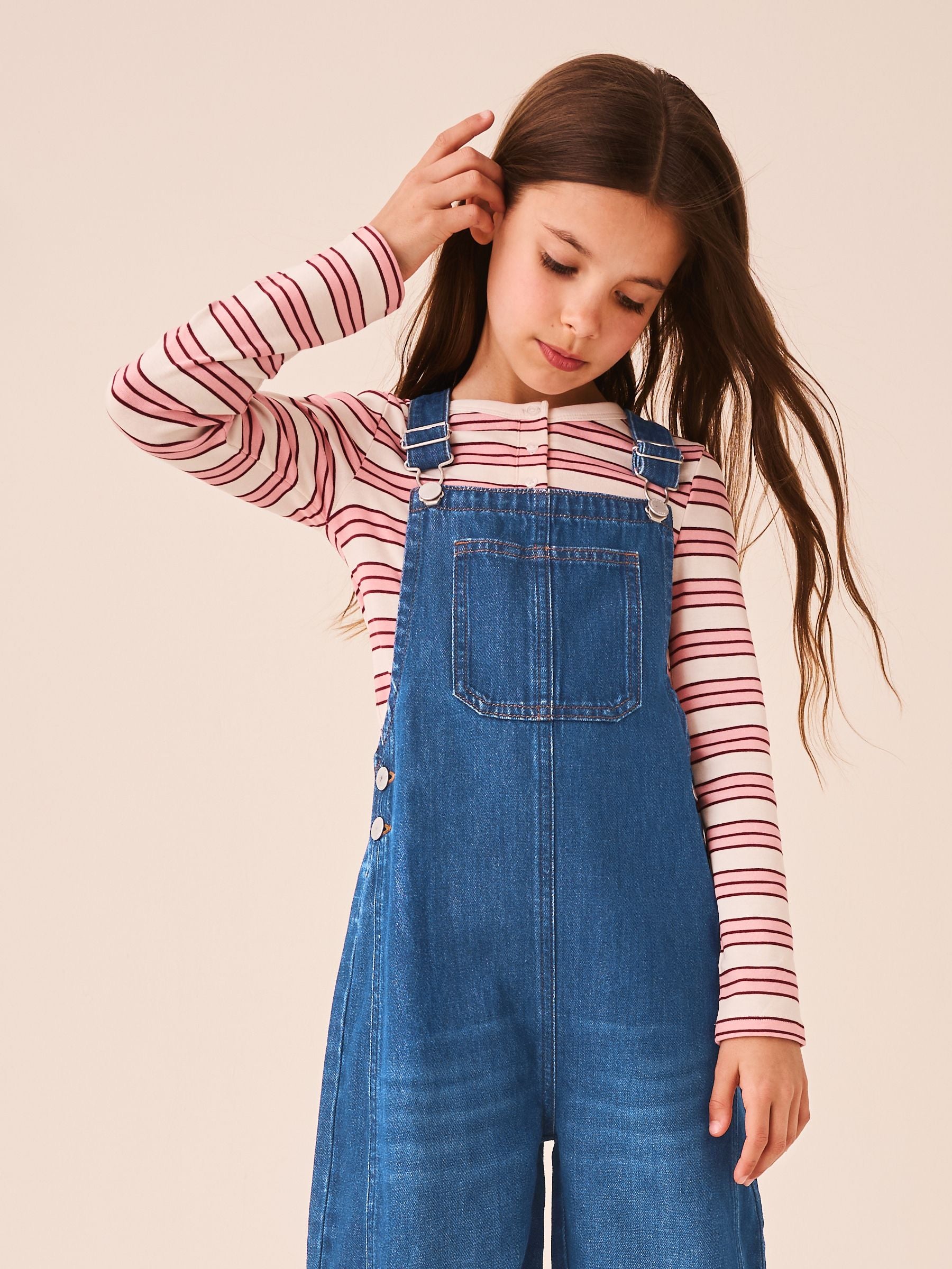 Dsiney Kidz - Blue Rinse Wash Denim Dungarees (3-16yrs) image 5
