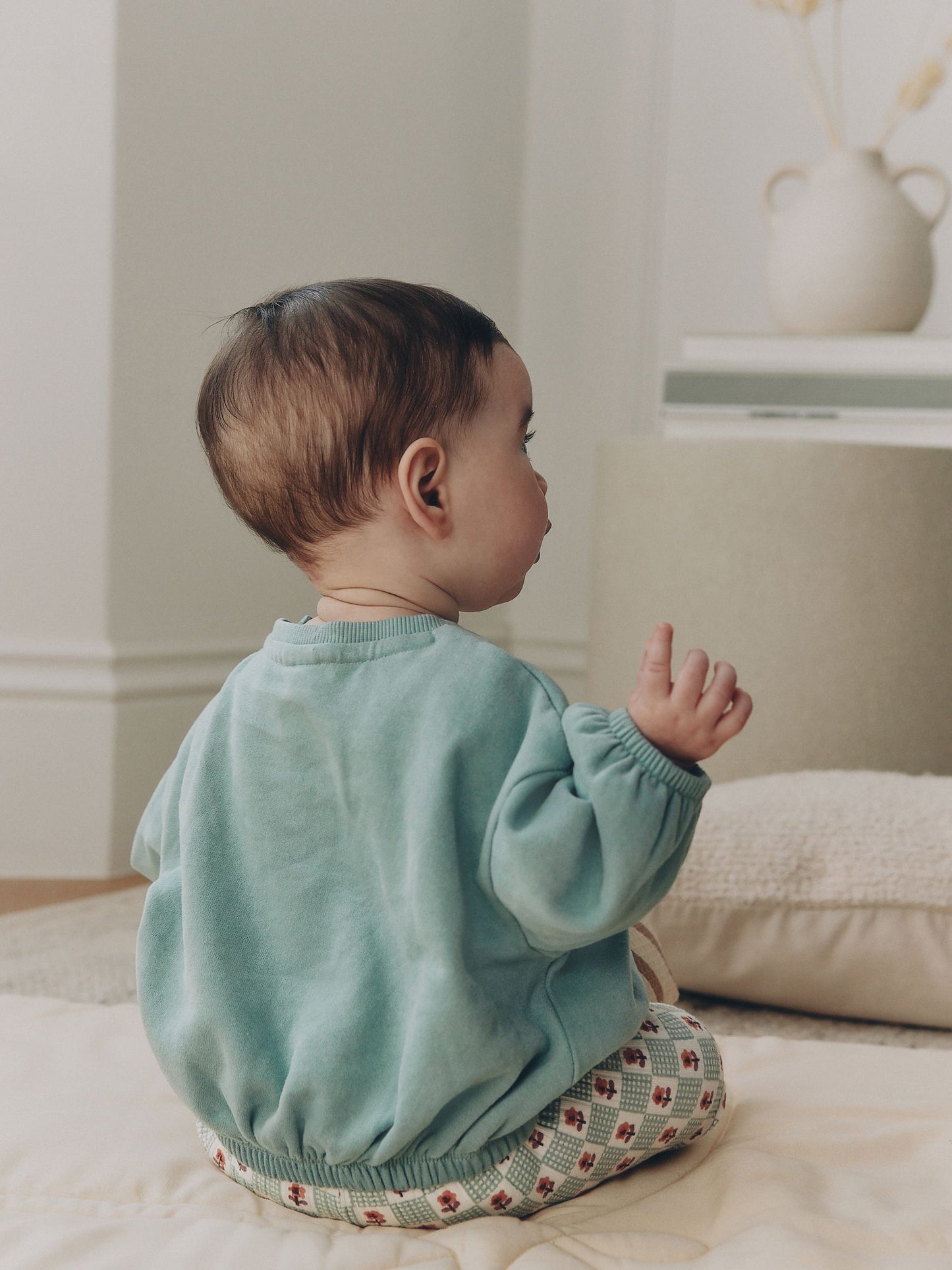 Sage Green Baby Sweat Top And Legging Set (0mths-2yrs) image 2