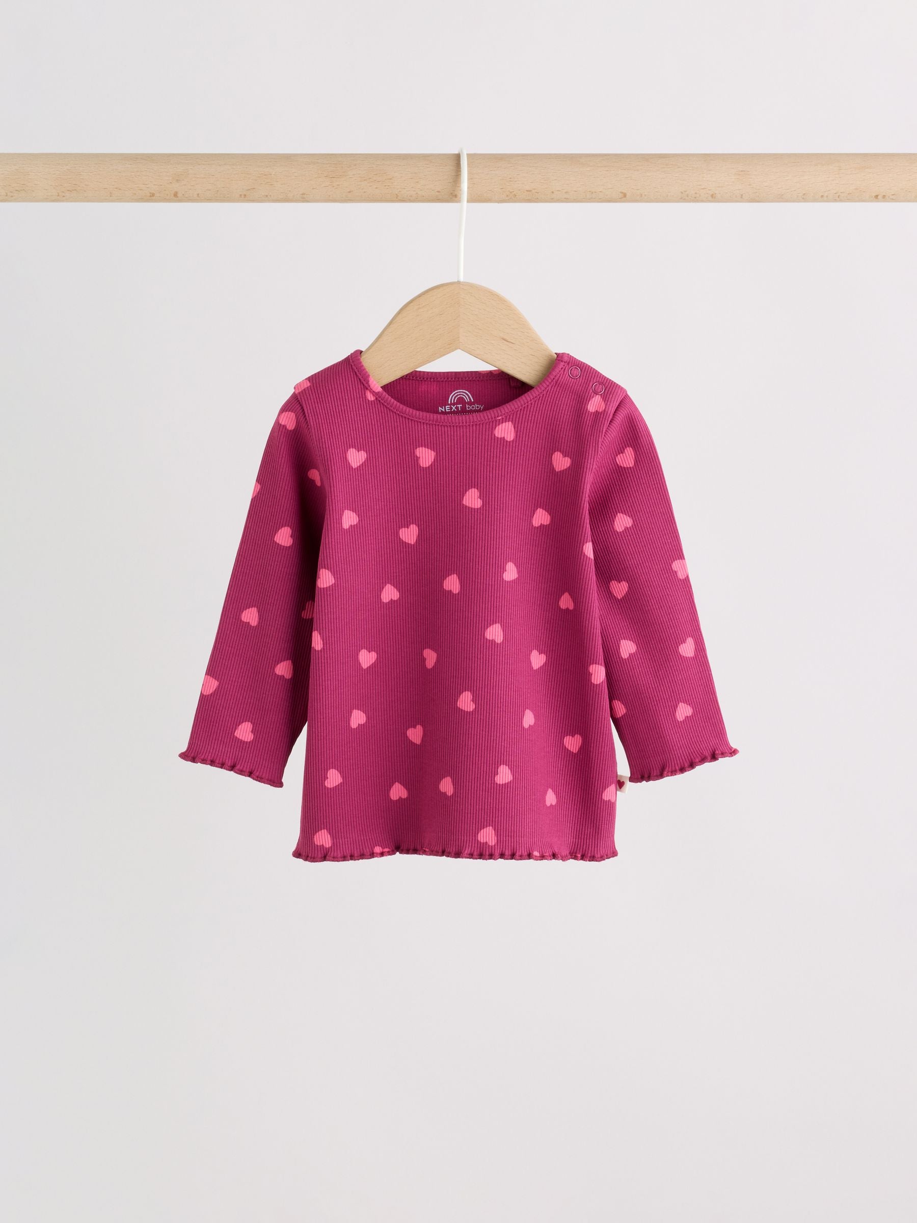 Heart Printed Rib Top and Leggings Baby Set 2 Piece (0mths-2yrs) image 2