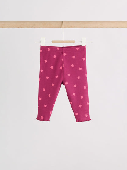 Heart Printed Rib Top and Leggings Baby Set 2 Piece (0mths-2yrs) image 3