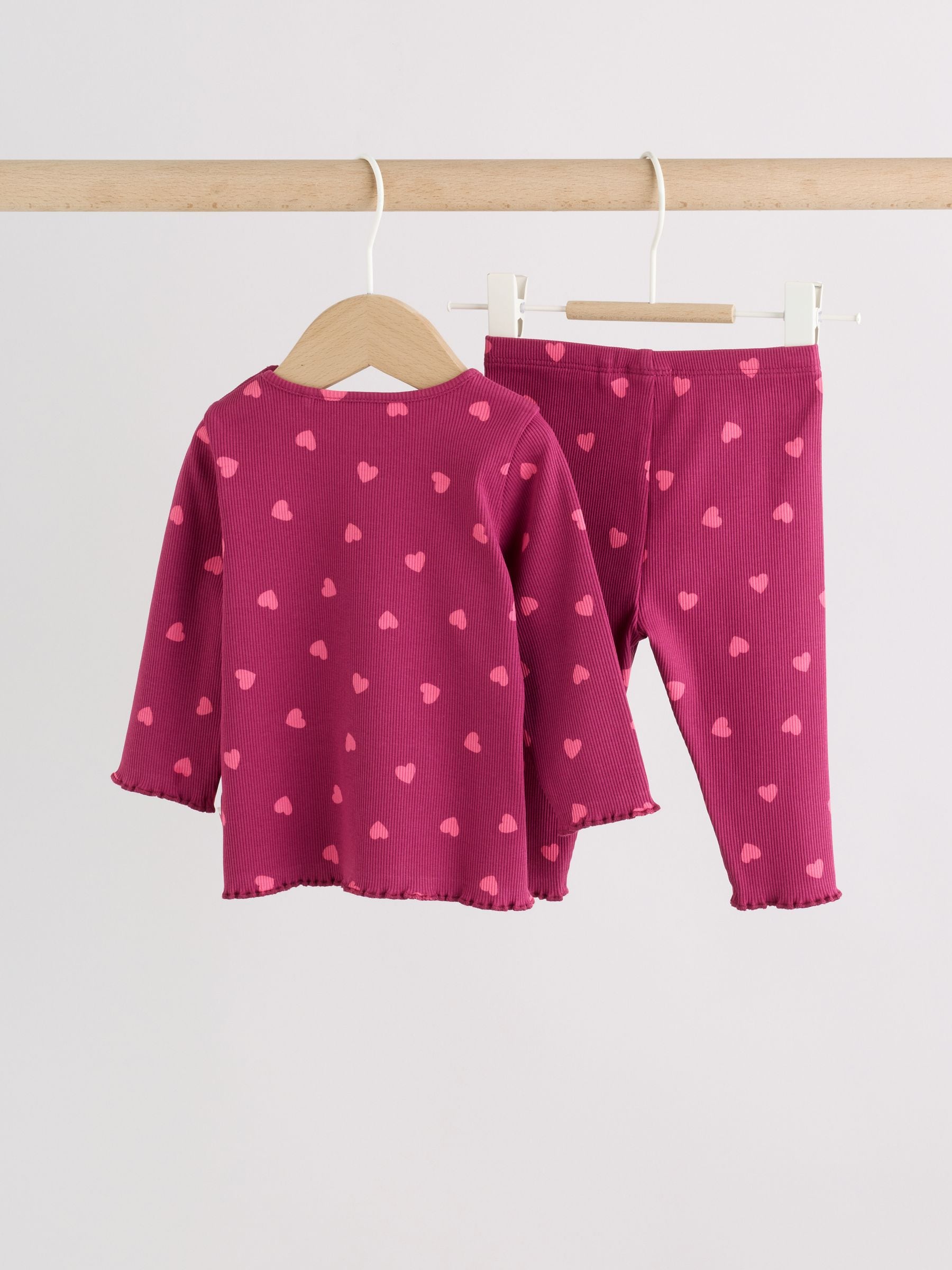 Heart Printed Rib Top and Leggings Baby Set 2 Piece (0mths-2yrs) image 4