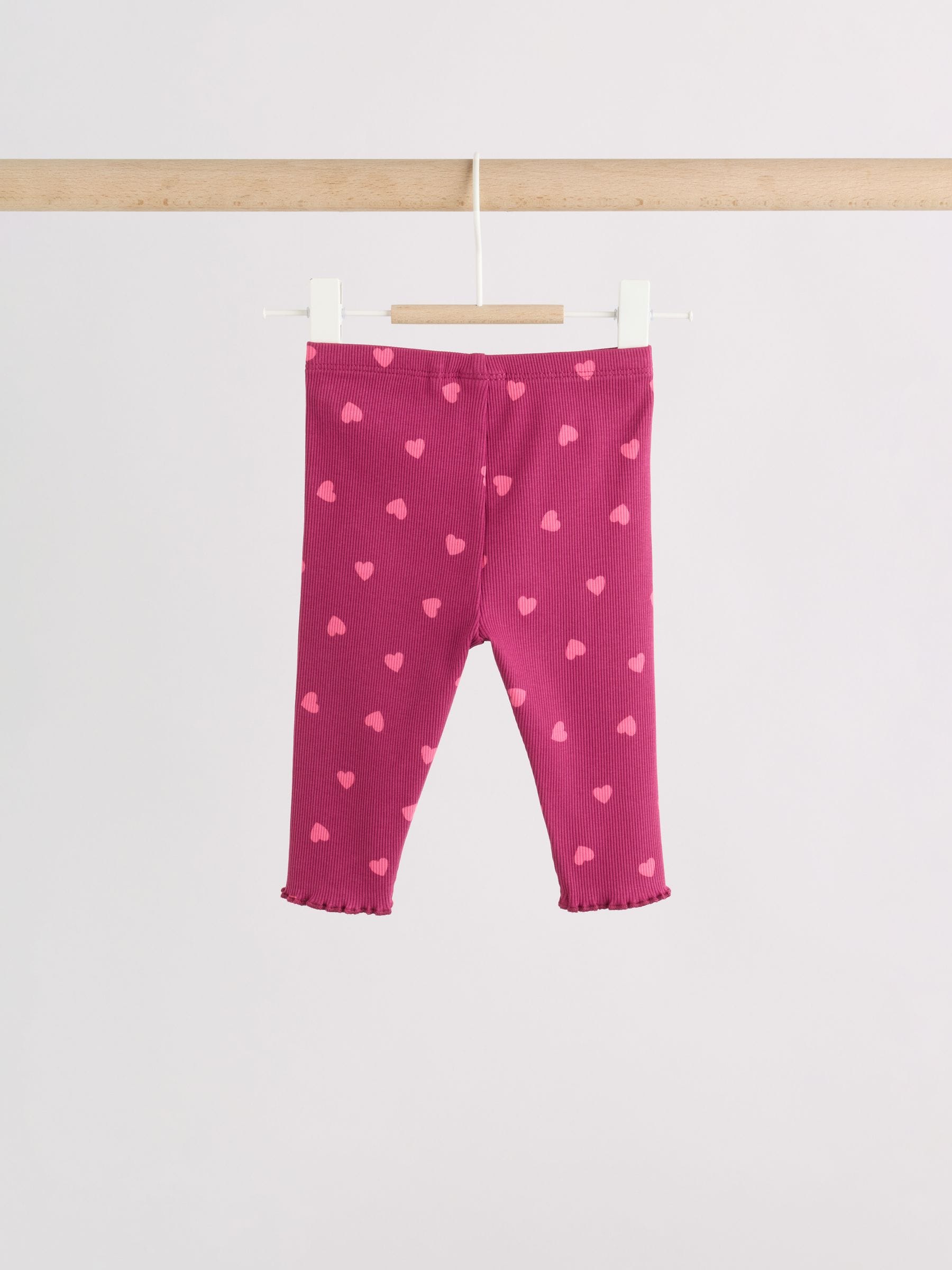 Heart Printed Rib Top and Leggings Baby Set 2 Piece (0mths-2yrs) image 6