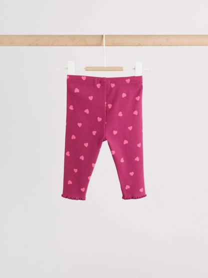 Heart Printed Rib Top and Leggings Baby Set 2 Piece (0mths-2yrs) image 6