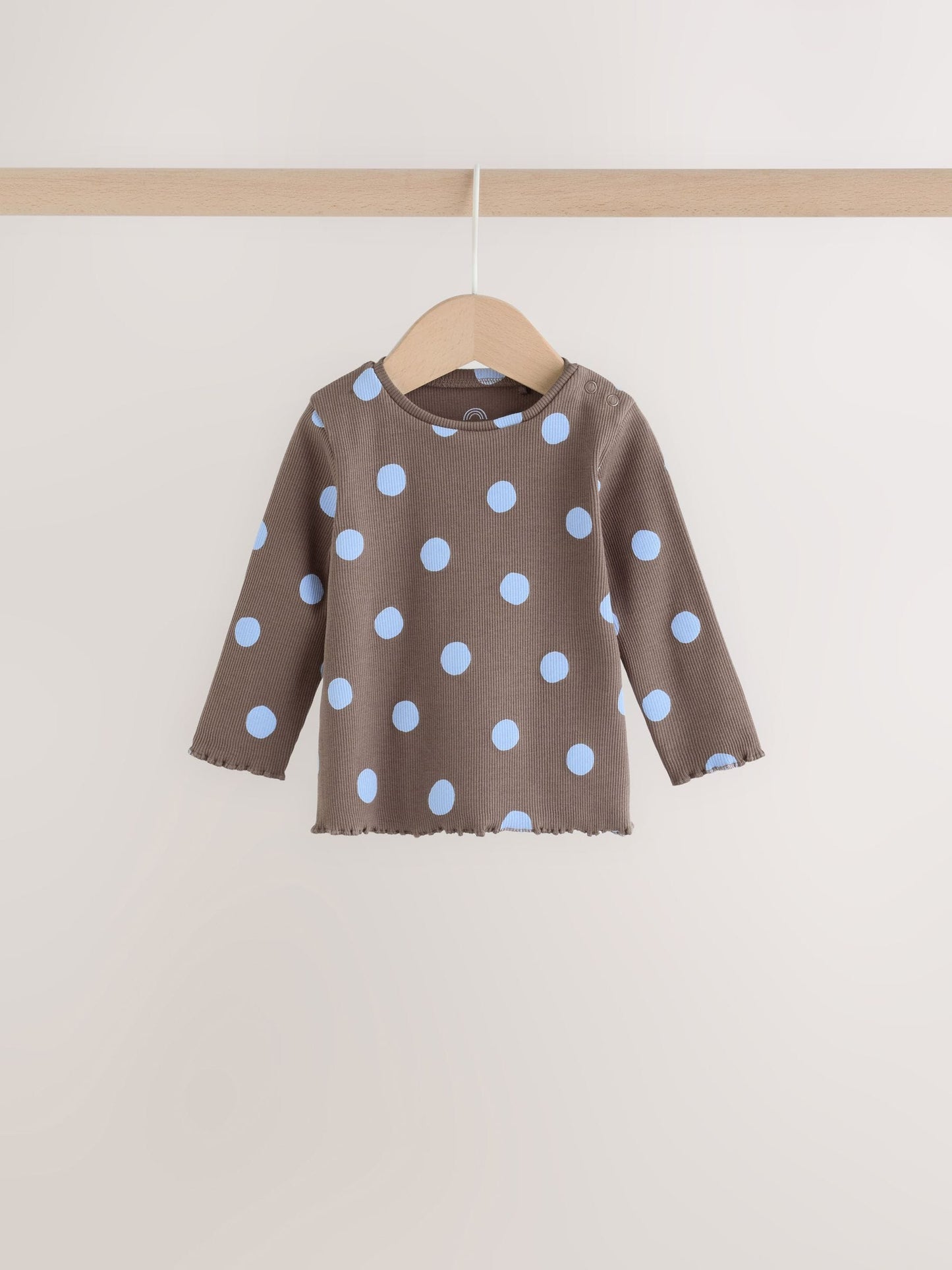 Chocolate Brown Spot Printed Rib Top and Leggings Baby Set 2 Piece (0mths-2yrs) image 4