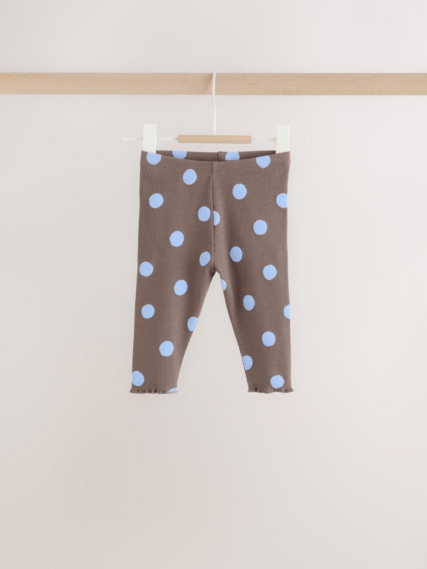 Chocolate Brown Spot Printed Rib Top and Leggings Baby Set 2 Piece (0mths-2yrs) image 5