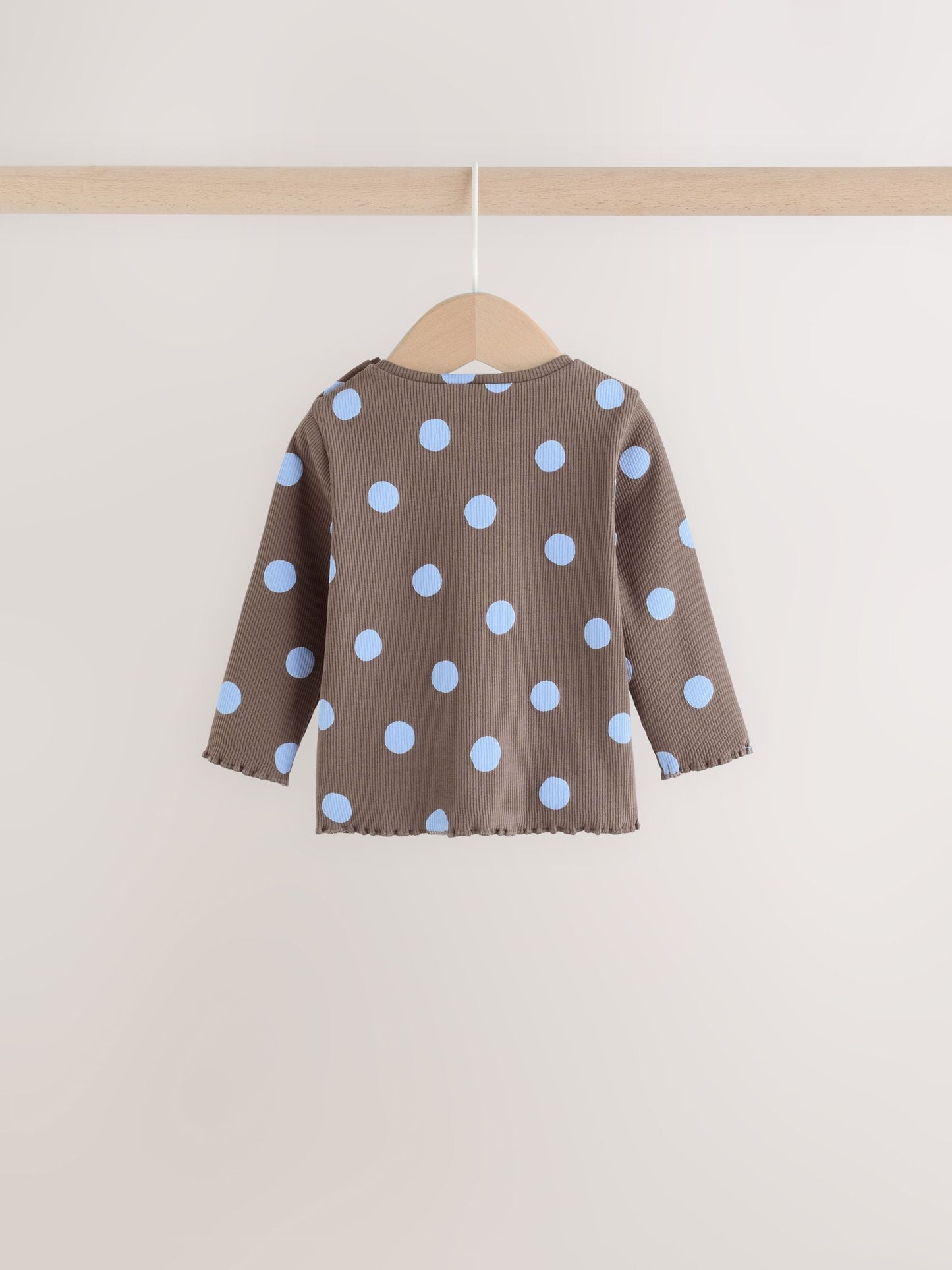 Chocolate Brown Spot Printed Rib Top and Leggings Baby Set 2 Piece (0mths-2yrs) image 7