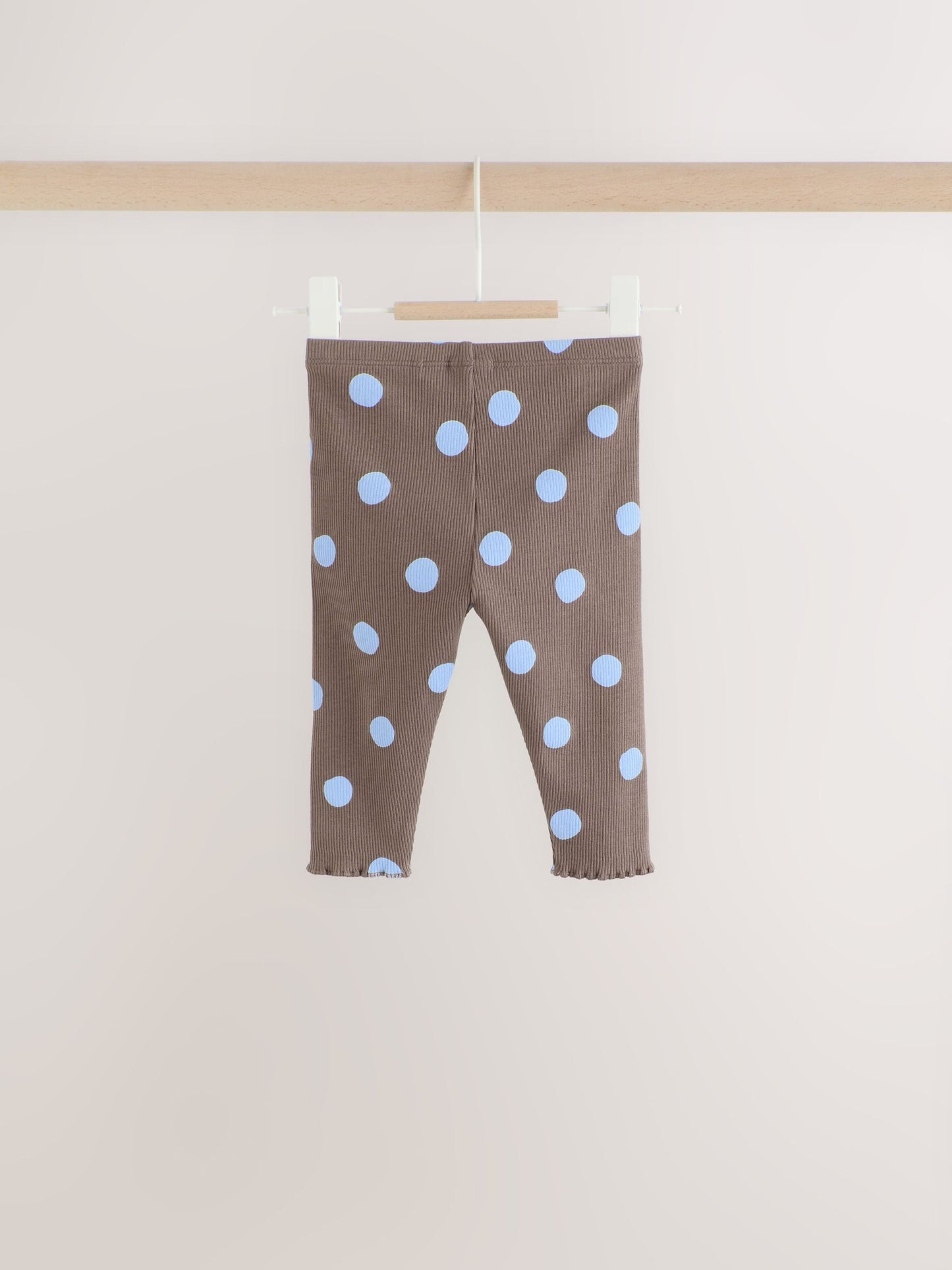Chocolate Brown Spot Printed Rib Top and Leggings Baby Set 2 Piece (0mths-2yrs) image 8