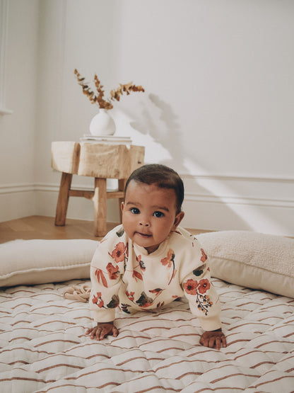 Ecru Floral Sweat Top and Joggers Baby Set (0mths-2yrs) image 2