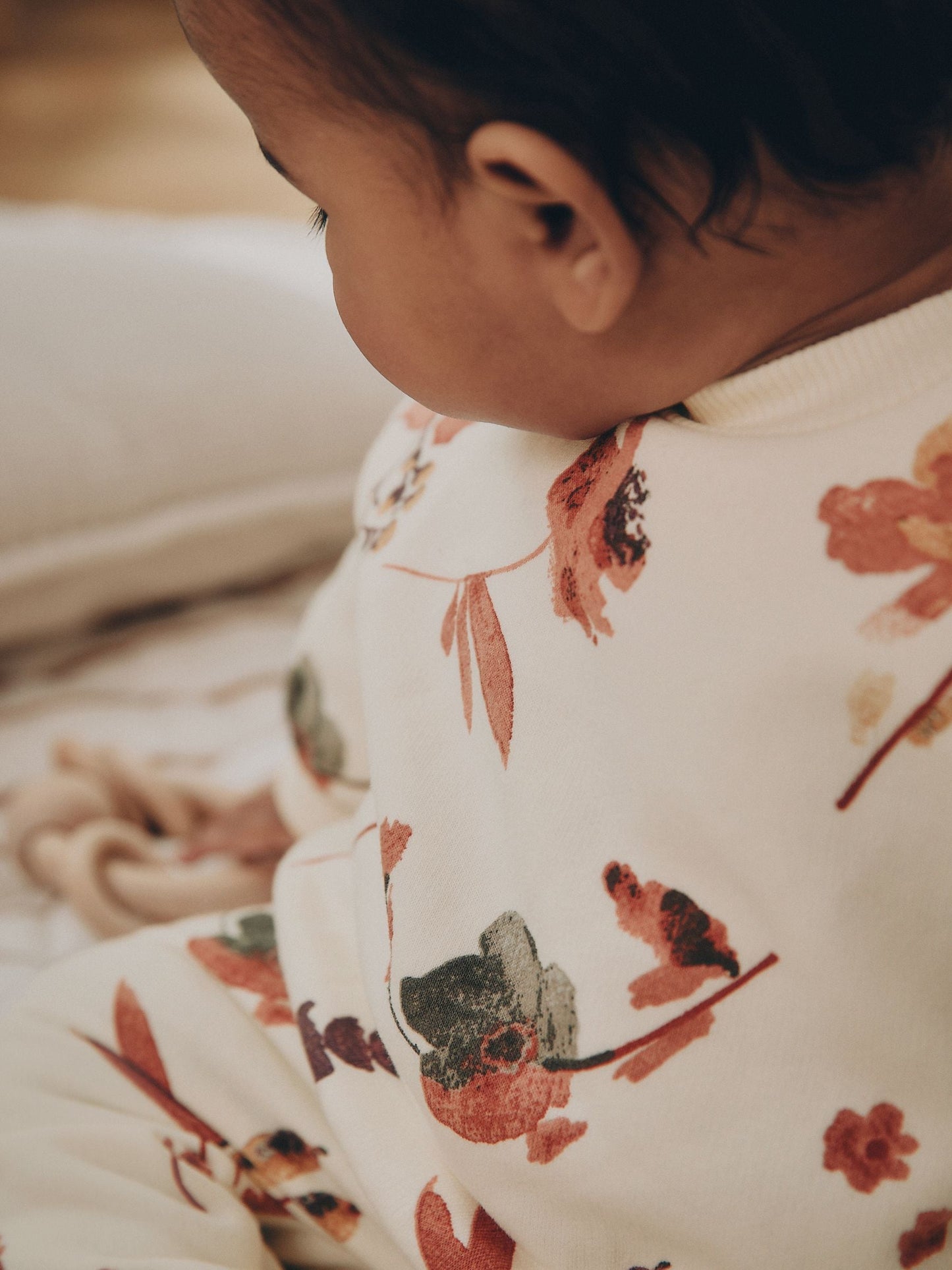 Ecru Floral Sweat Top and Joggers Baby Set (0mths-2yrs) image 3