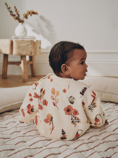 Ecru Floral Sweat Top and Joggers Baby Set (0mths-2yrs) image 5