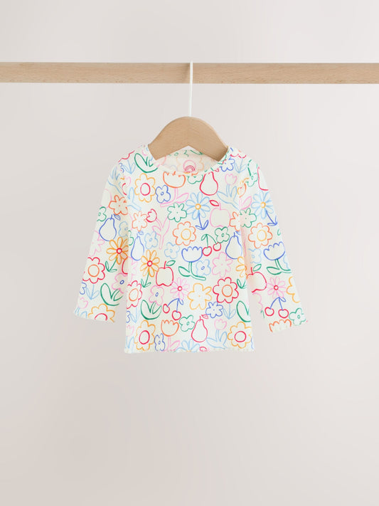 Dsiney Kidz - White Floral Printed Rib Top and Leggings Baby Set 2 Piece (0mths-2yrs) image 2
